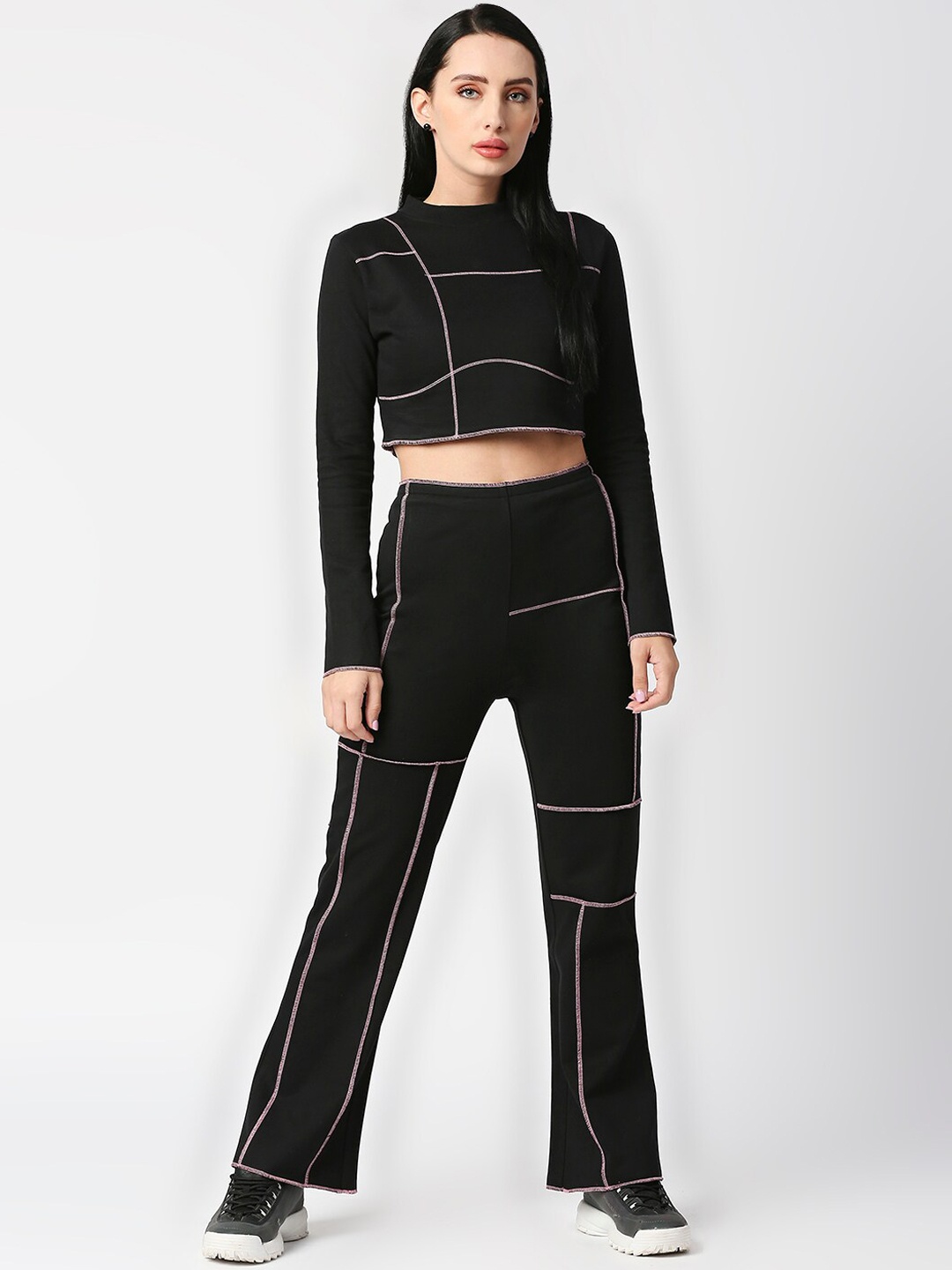 

Blamblack Round Neck Top & Trouser Co-Ord, Black