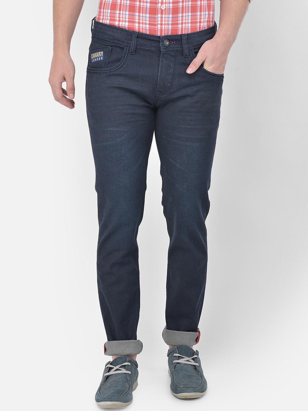 

Canary London Men Mid-Rise Smart Skinny Fit Stretchable Jeans, Blue
