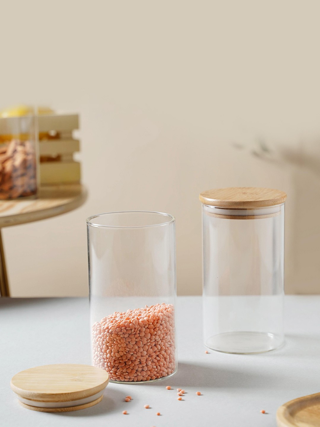 

Nestasia Transparent 2 Pcs Airtight Storage Container With Lids 750 ml Each