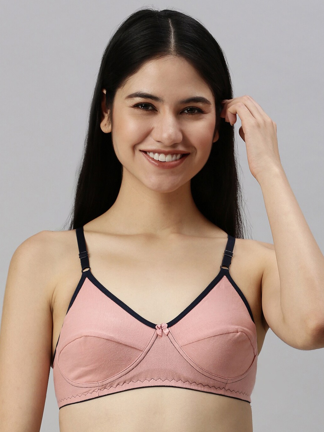 

Kryptic Non Padded Medium Coverage Pure Cotton All Day Comfort Bra, Pink