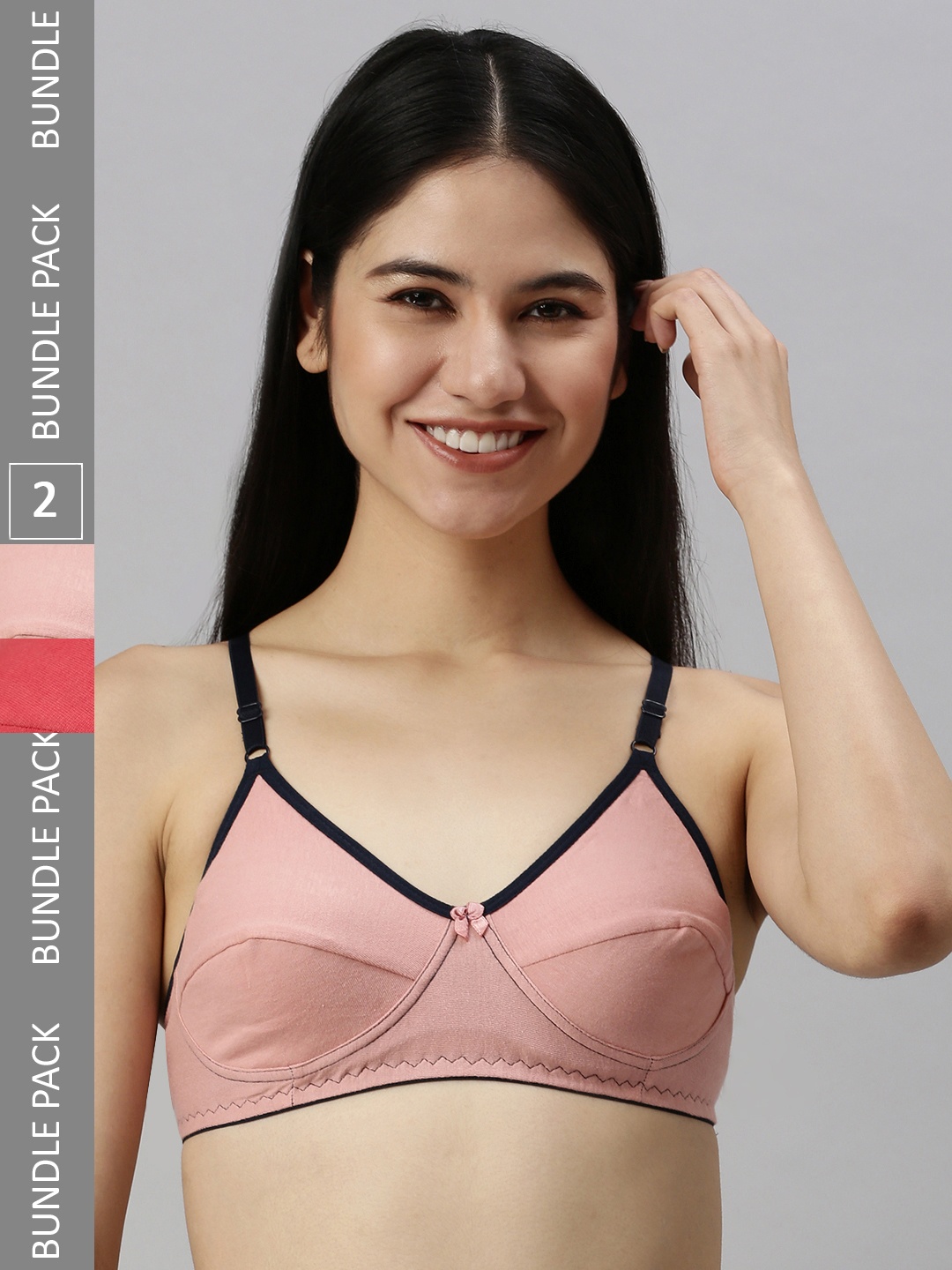 

Kryptic Pack of 2 Pure Cotton Everyday Bra, Rust