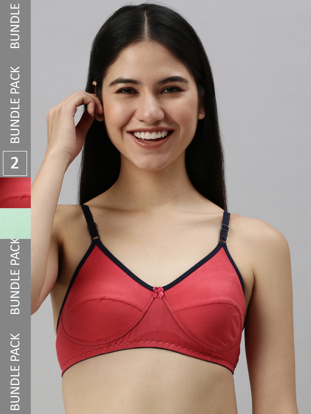 

Kryptic Pack of 2 Pure Cotton Everyday Bra, Sea green