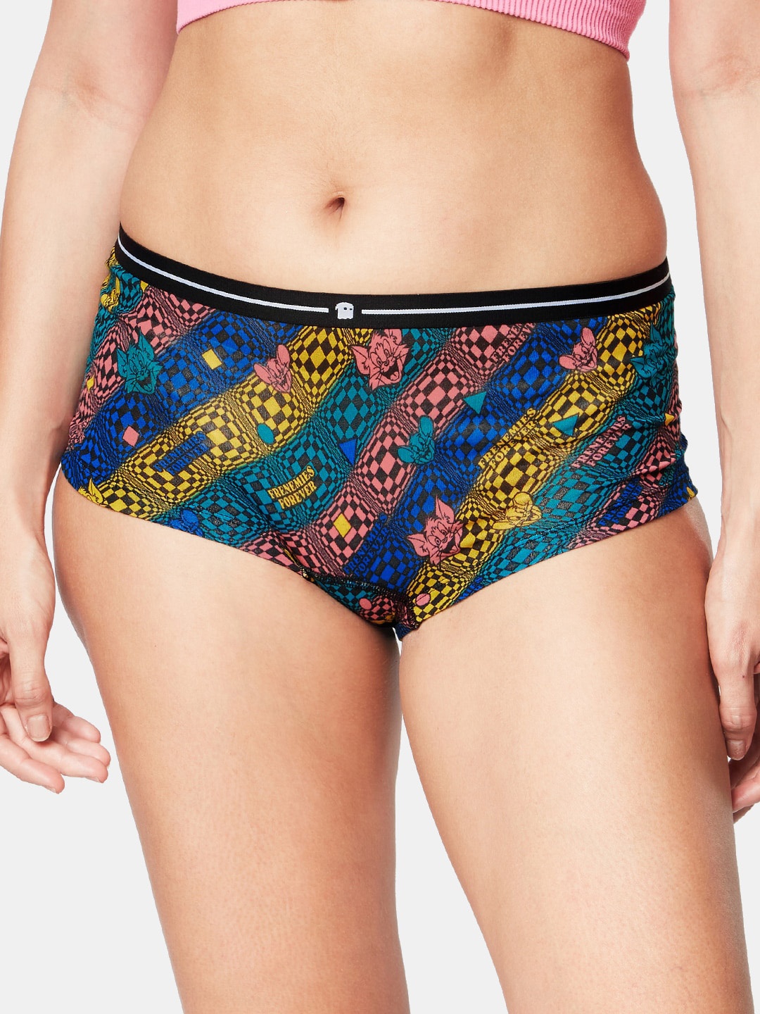 

The Souled Store Women Tom And Jerry Printed Basic Briefs, Blue