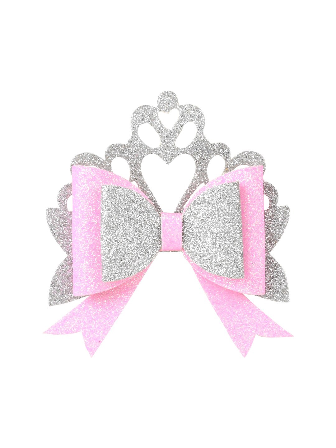 

Aye Candy Girls Embellished Princess Bow on Aligator Clip, Pink