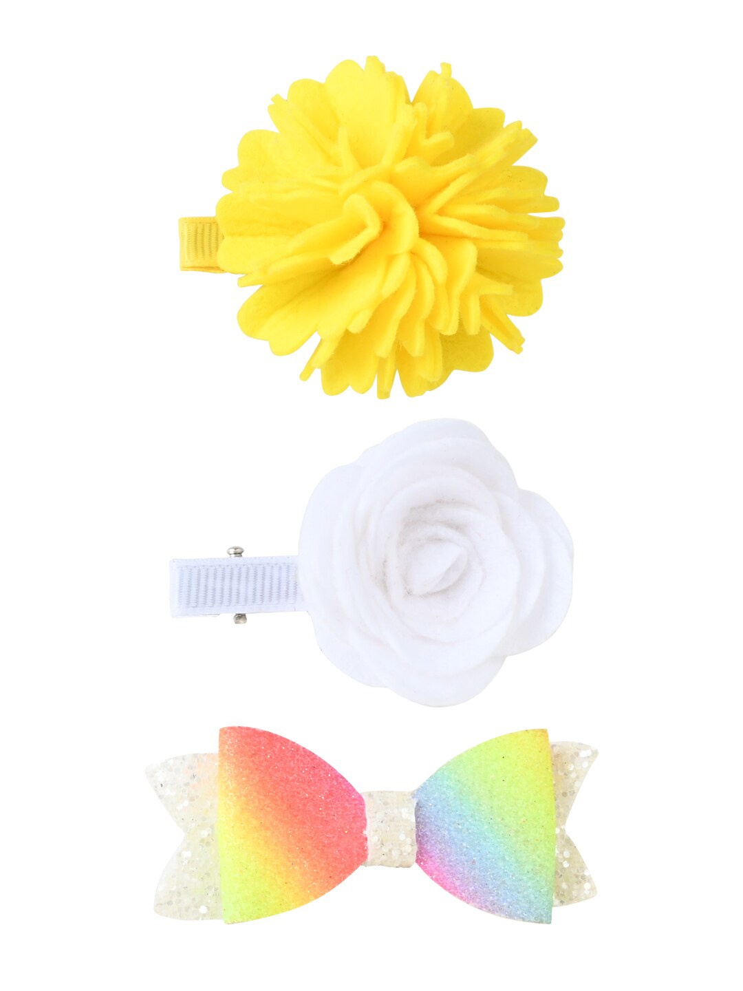 

Aye Candy Girls Set of 3 Alligator Hair Clip, White