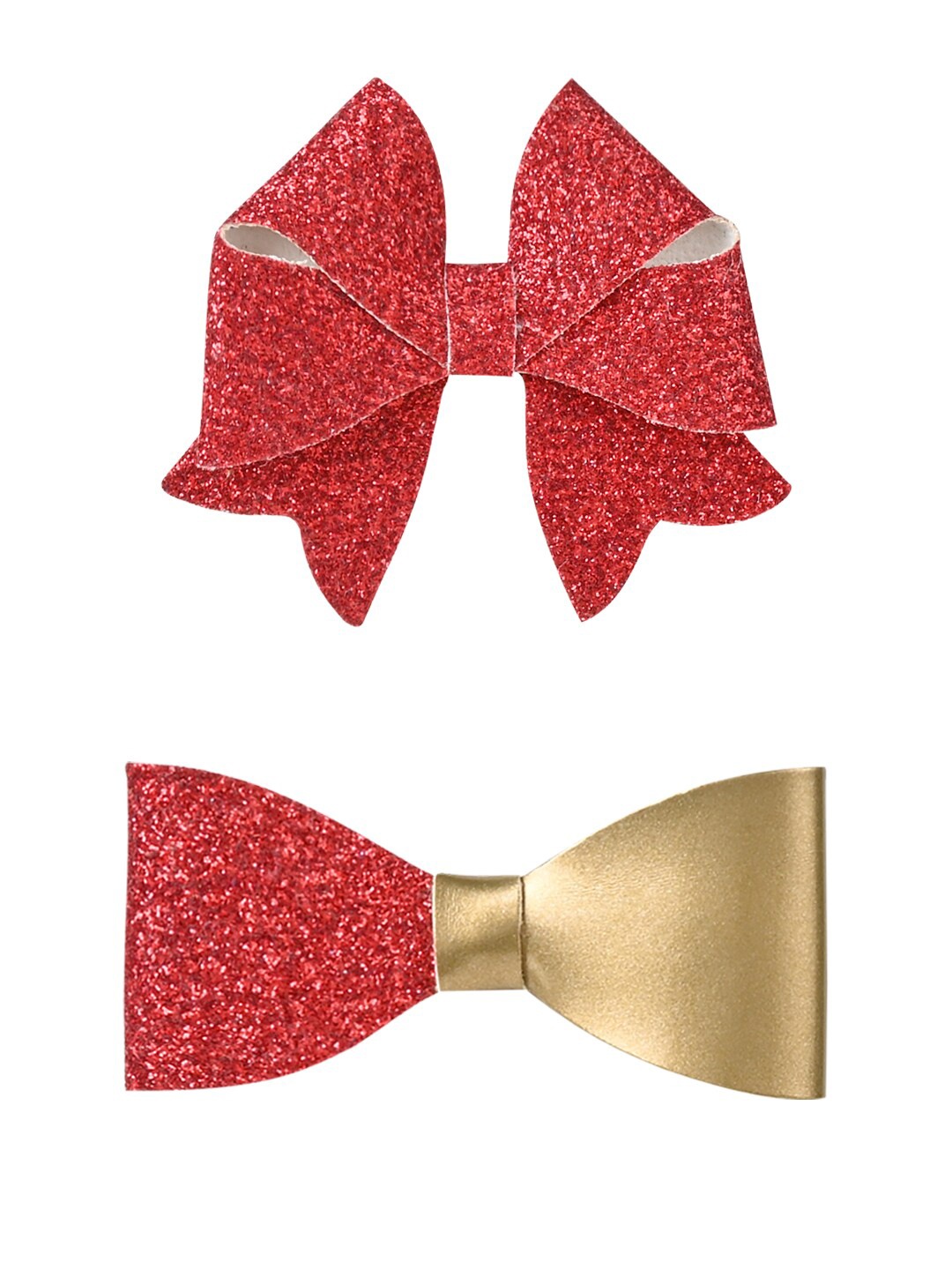 

Aye Candy Girls Set Of 2 Bow Embellished Alligator Hair Clips, Red