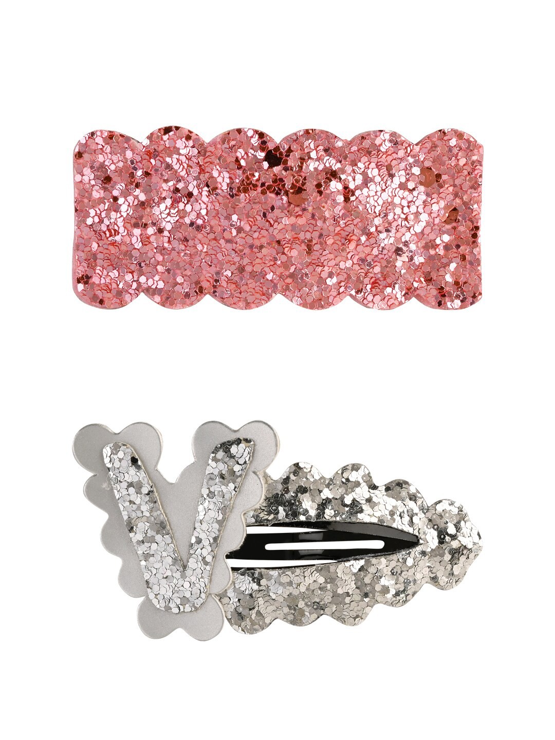 

Aye Candy Girls Set of 2 Embellished Tic Tac Hair Clip, Silver