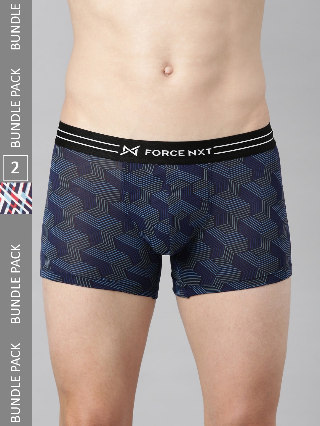 

Force NXT Men Pack Of 2 Assorted Pure Cotton Trunks FS-21P-PRINT5-PRINT1-PO2