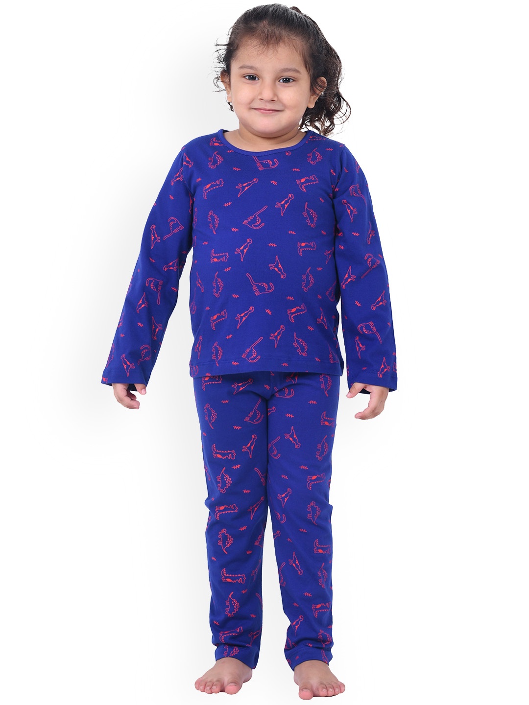 

FUNKRAFTS Boys Conversational Printed Pure Cotton Night Suit, Blue