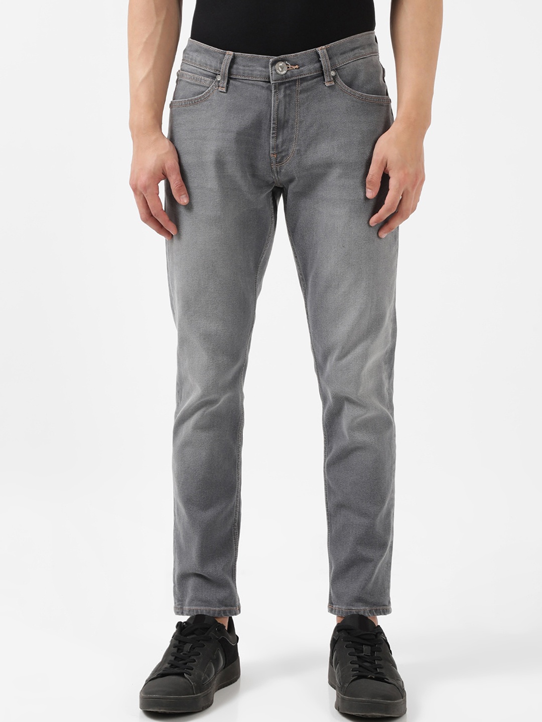 

Lee Men Skinny Fit Heavy Fade Stretchable Cotton Jeans, Grey
