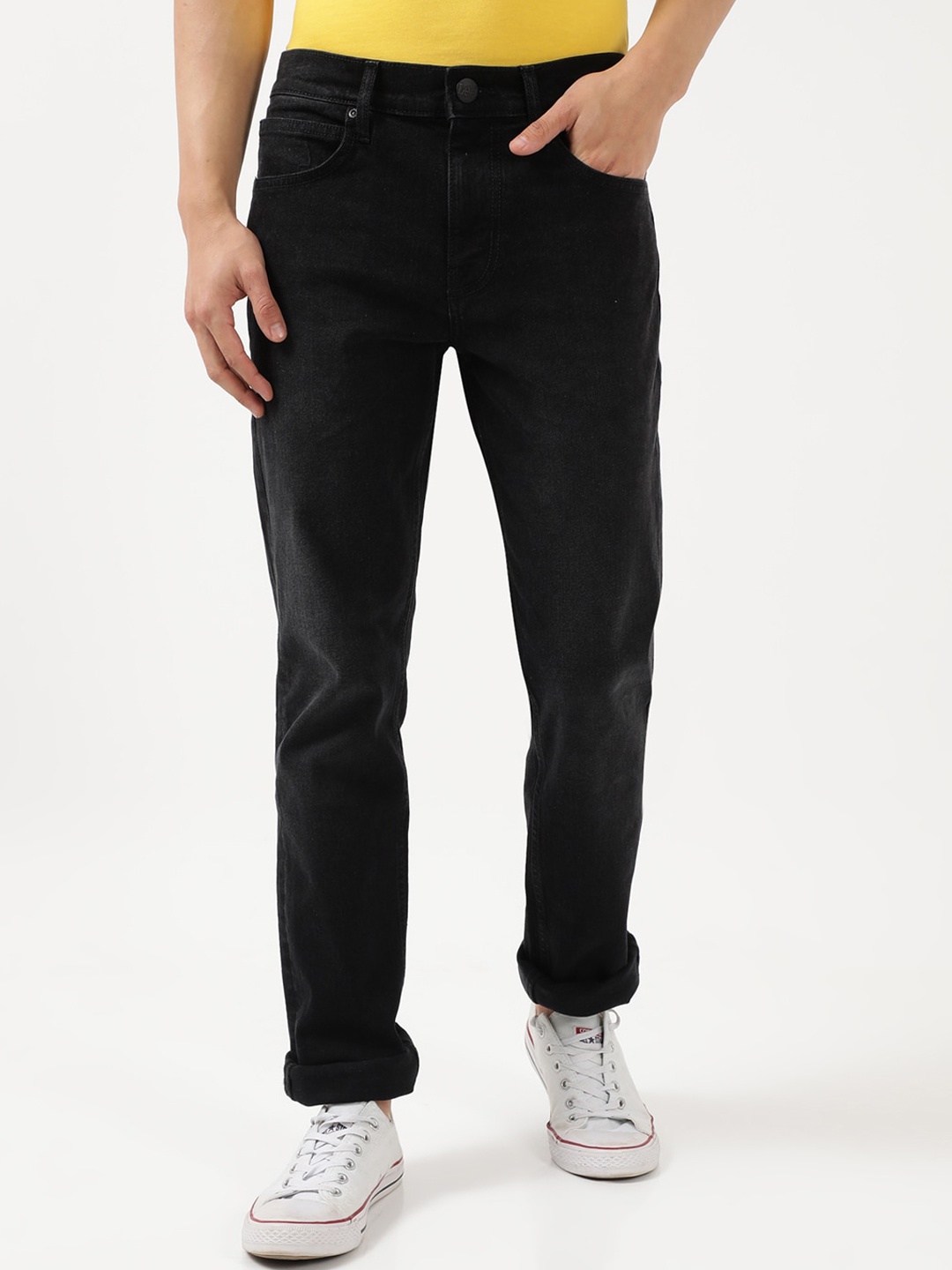 

Lee Men Slim Fit Stretchable Cotton Jeans, Black