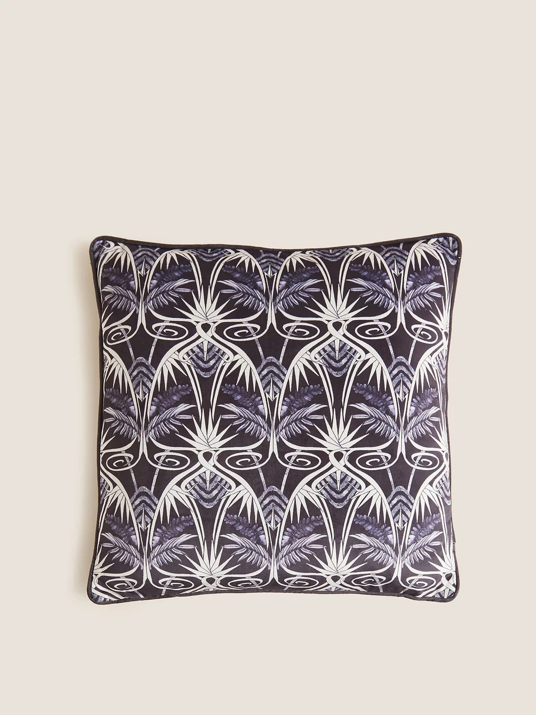 

Marks & Spencer Black & Purple Printed Square Pre-Filled Cushion