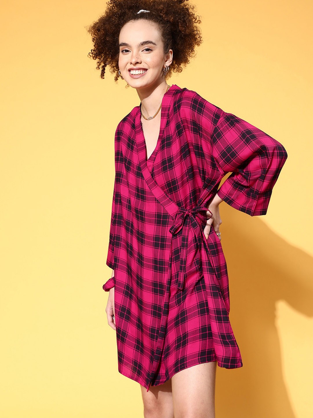 

Katn India 3 Piece Checked Night Suit, Red