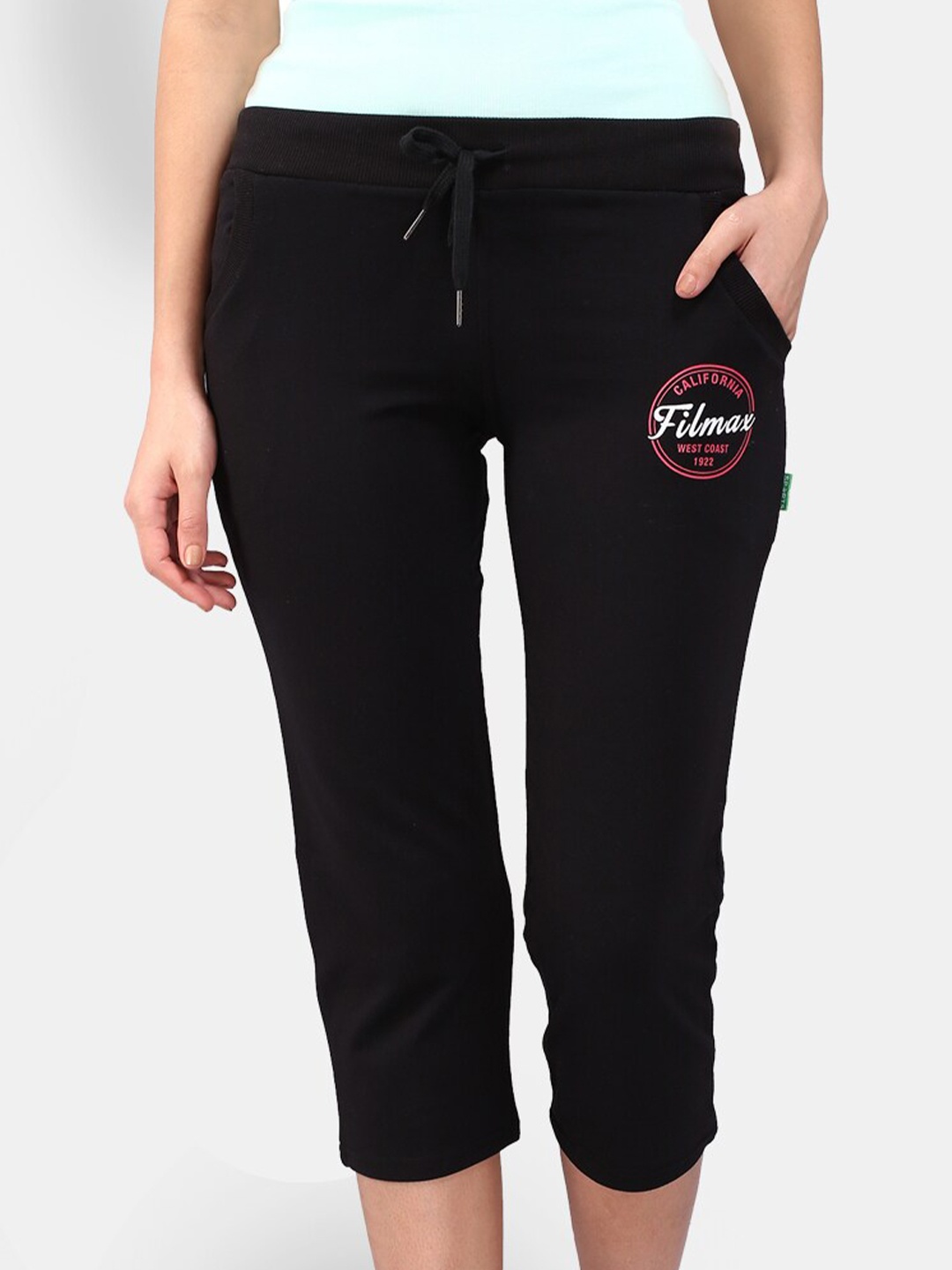 

FILMAX ORIGINALS Women Premium Jersey Mid Rise Multipurpose Sports Capris, Black
