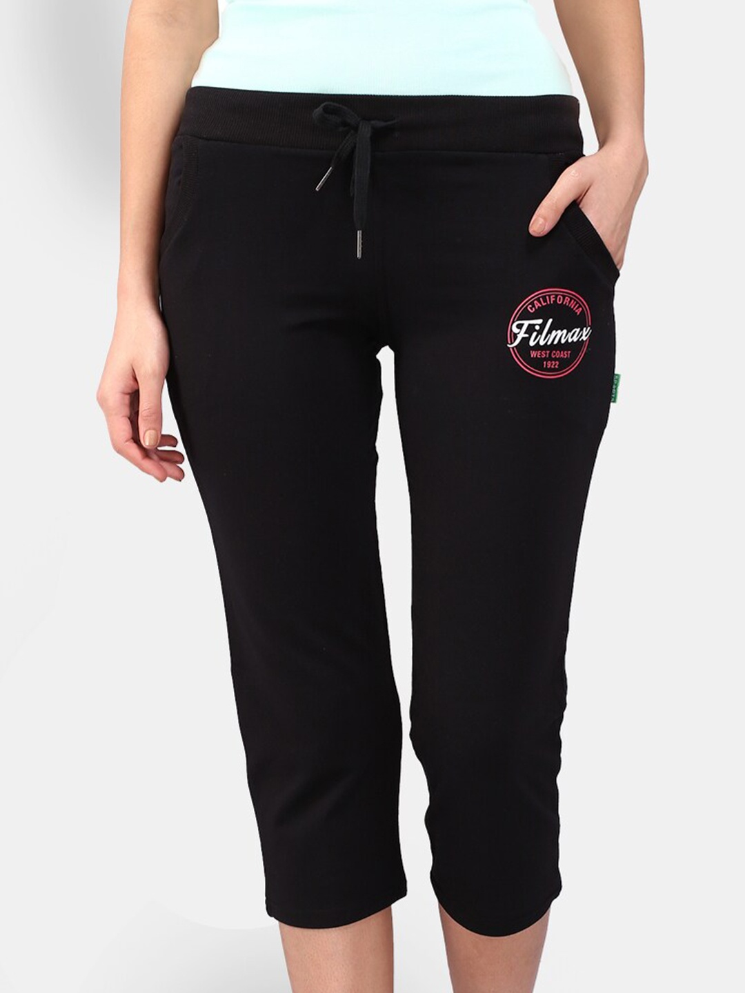

FILMAX ORIGINALS Women Premium Jersey Mid Rise Multipurpose Sports Capris, Black