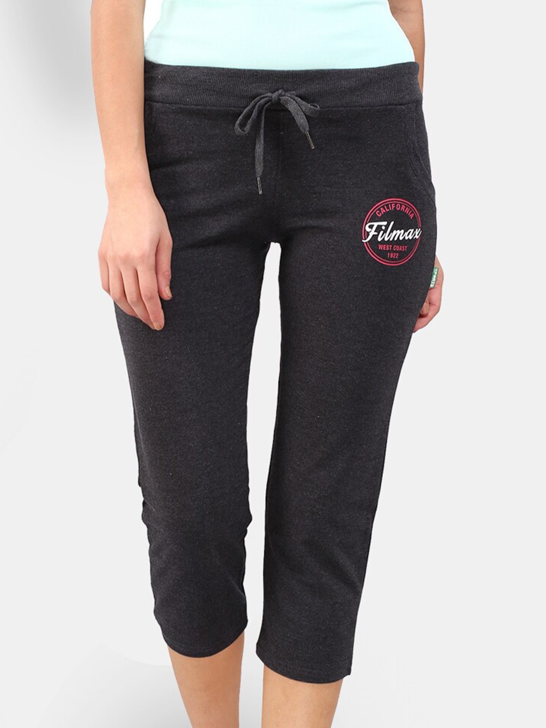 

FILMAX ORIGINALS Women Premium Jersey Mid Rise Multipurpose Sports Capris, Charcoal