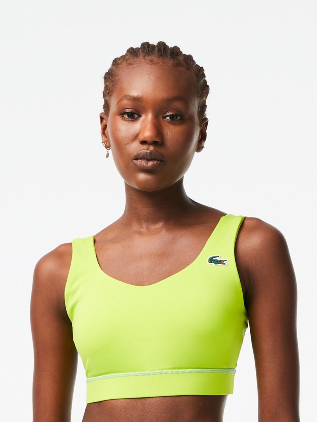 

Lacoste Non-Padded & Non-Wired Full Coverage Ultra-Dry Seamless Sports Bra, Green
