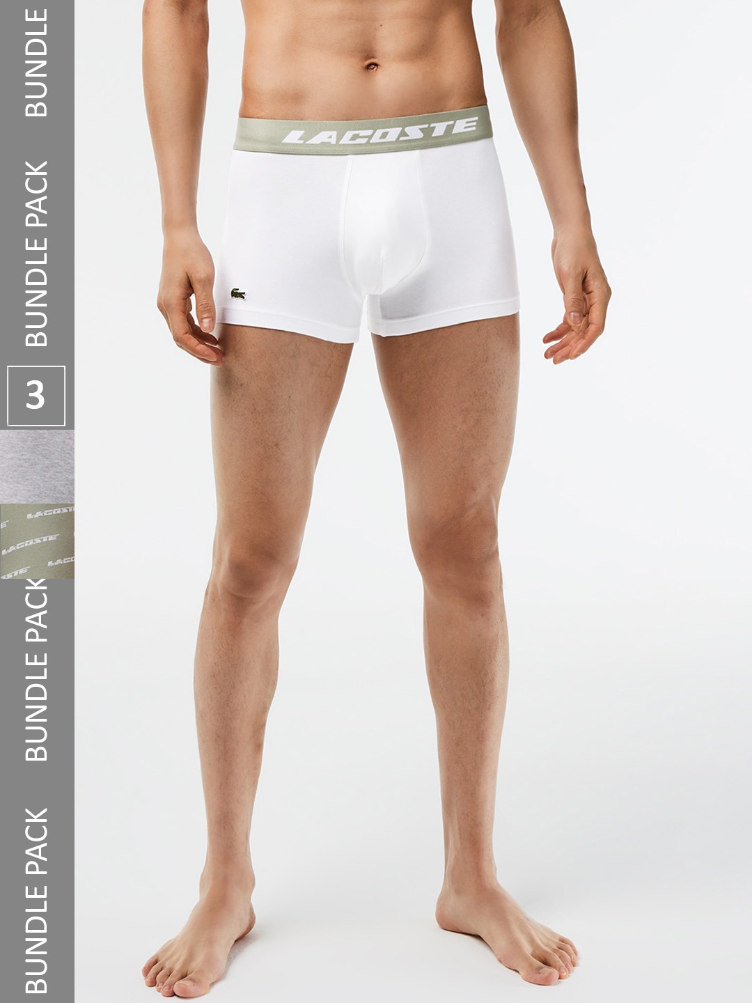 

Lacoste Men Pack Of 3 Printed Trunks 5H5914GC9 L, Grey