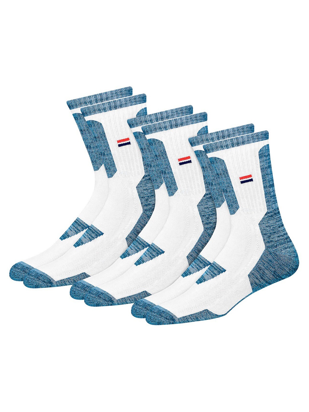 

NAVYSPORT Men Pack Of 3 Durable Elastic Premium Combed Cotton Calf Length Cotton Socks, White