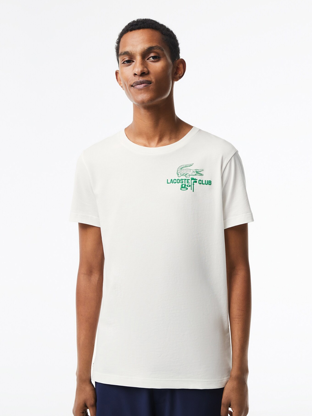 

Lacoste Men Golf Printed Organic cotton Sport T-shirt, White
