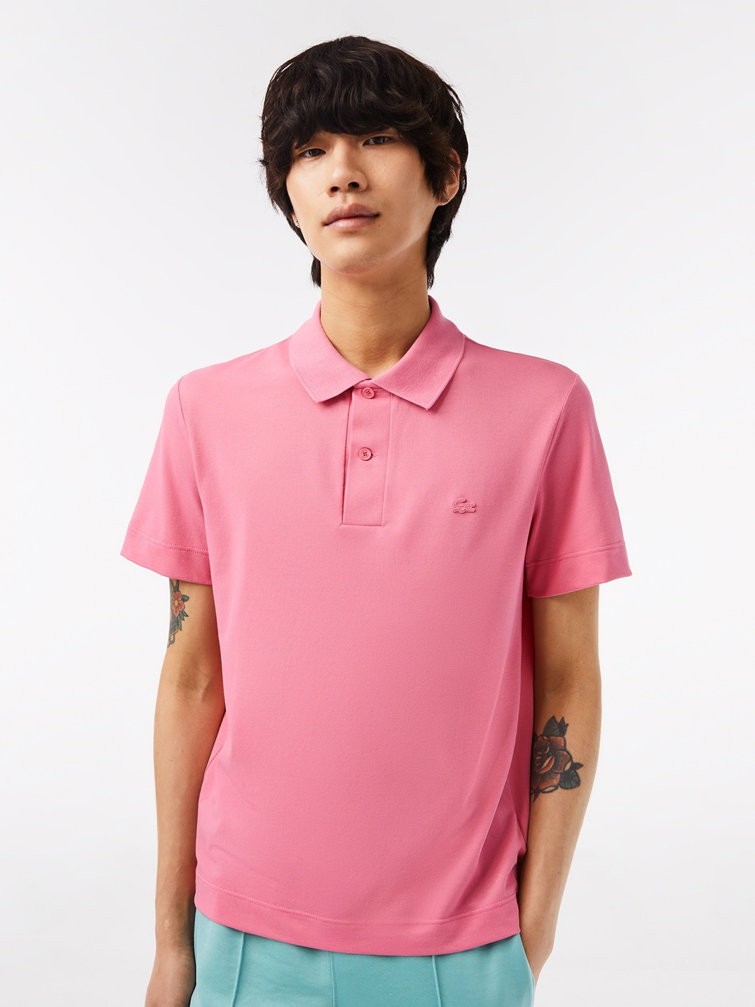 

Lacoste Men Polo Collar T-shirt, Pink