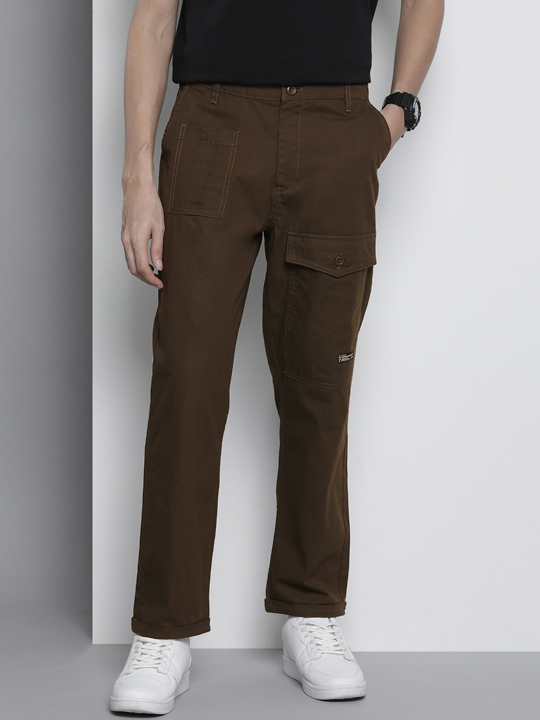 

The Indian Garage Co Relaxed Regular Fit Chinos Trousers, Brown
