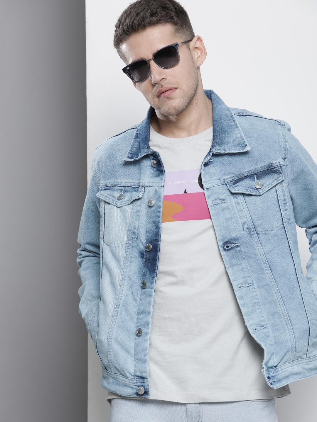 

The Indian Garage Co Solid Denim Jacket, Blue