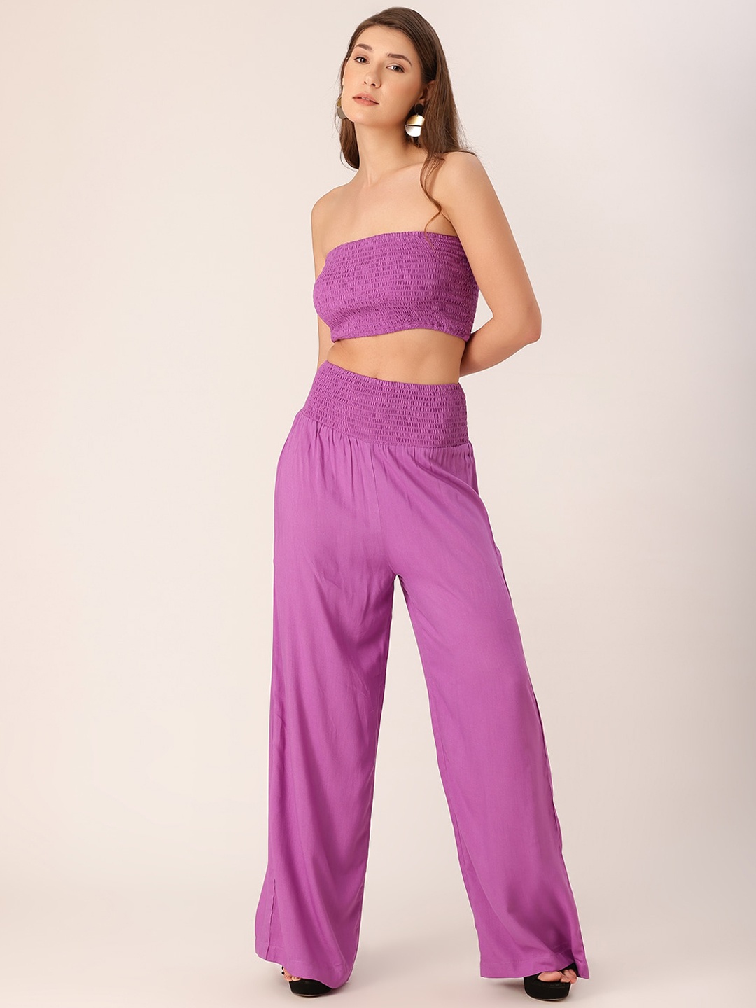 DressBerry Tube Top With Trousers, Purple