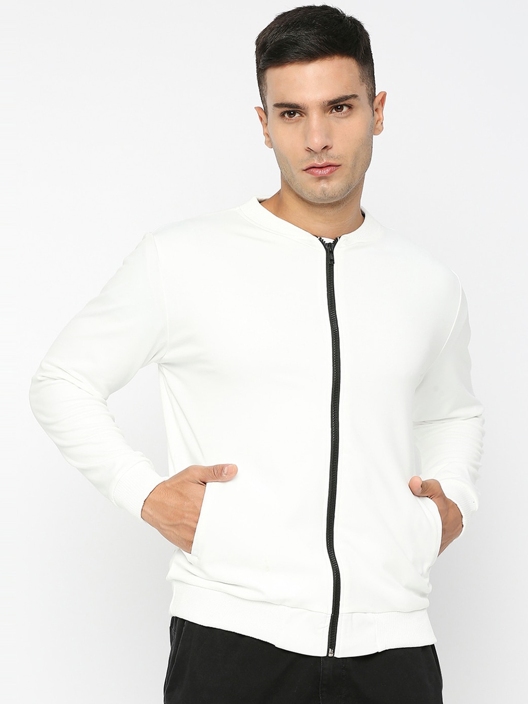 

GullyActive Men Lightweight Bomber Jacket, White