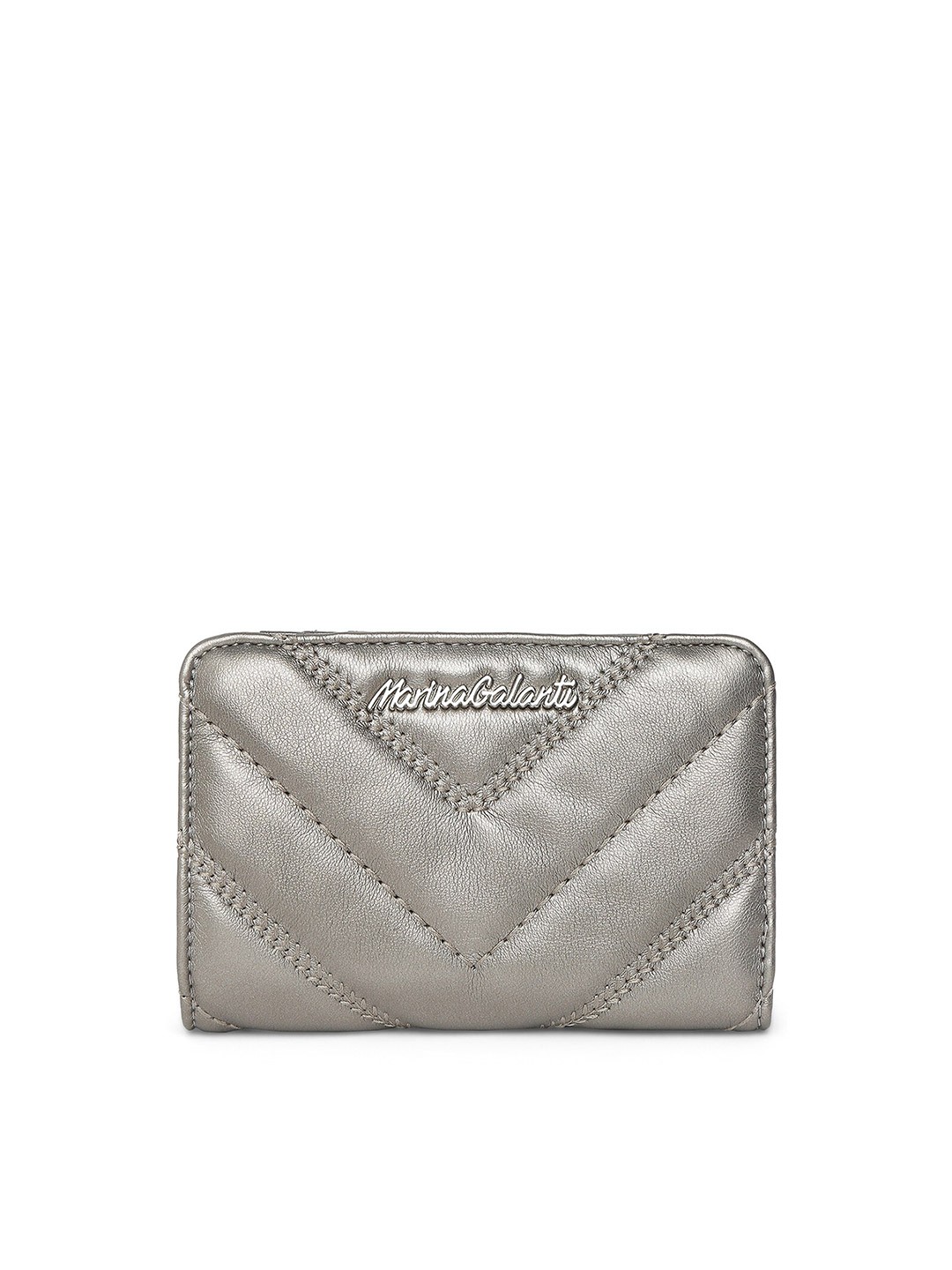 

Marina Galanti Gun Color Soft PU Material Medium Size Wallet, Grey