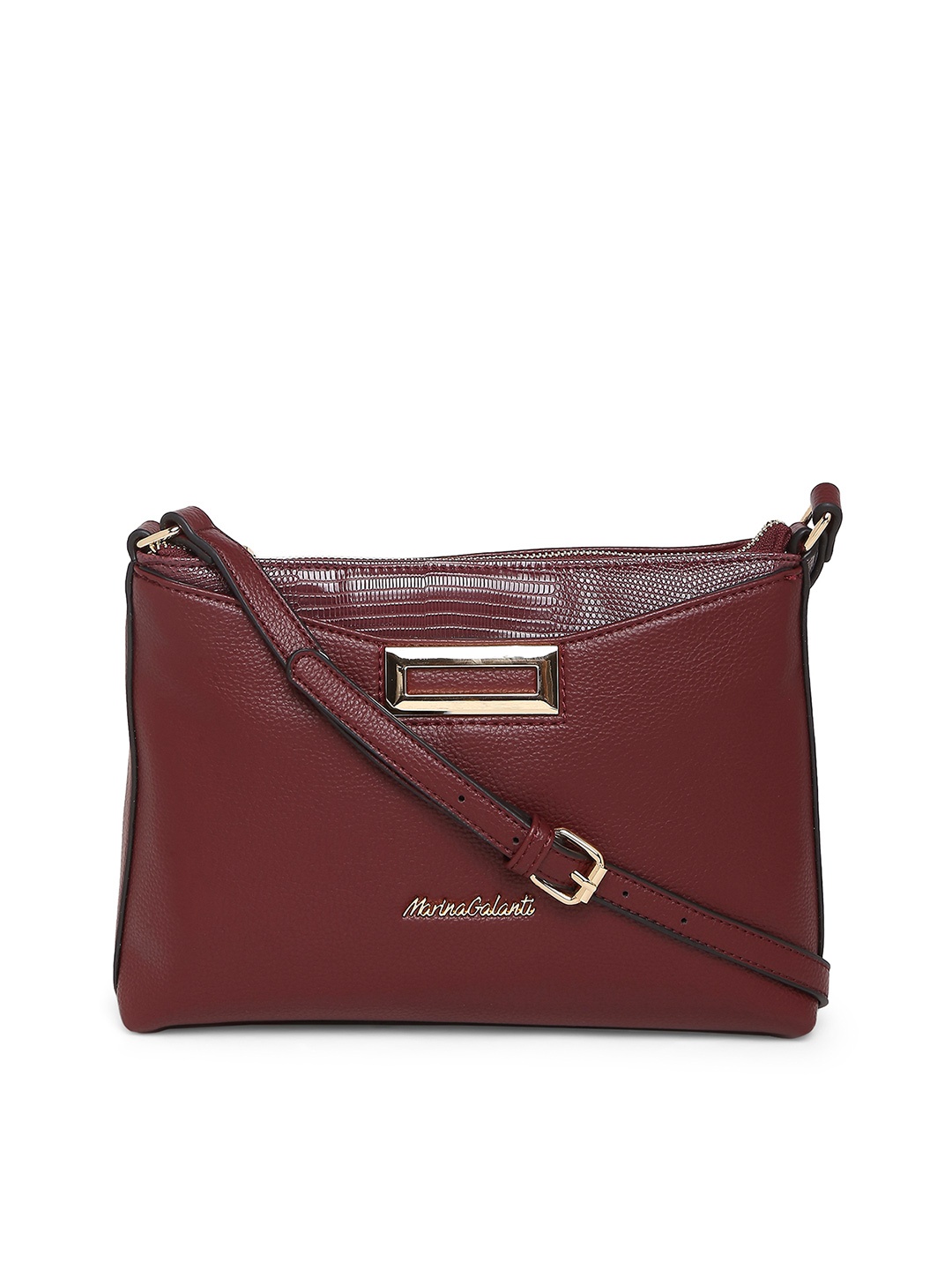 

Marina Galanti Textured Structured Sling Bag, Maroon