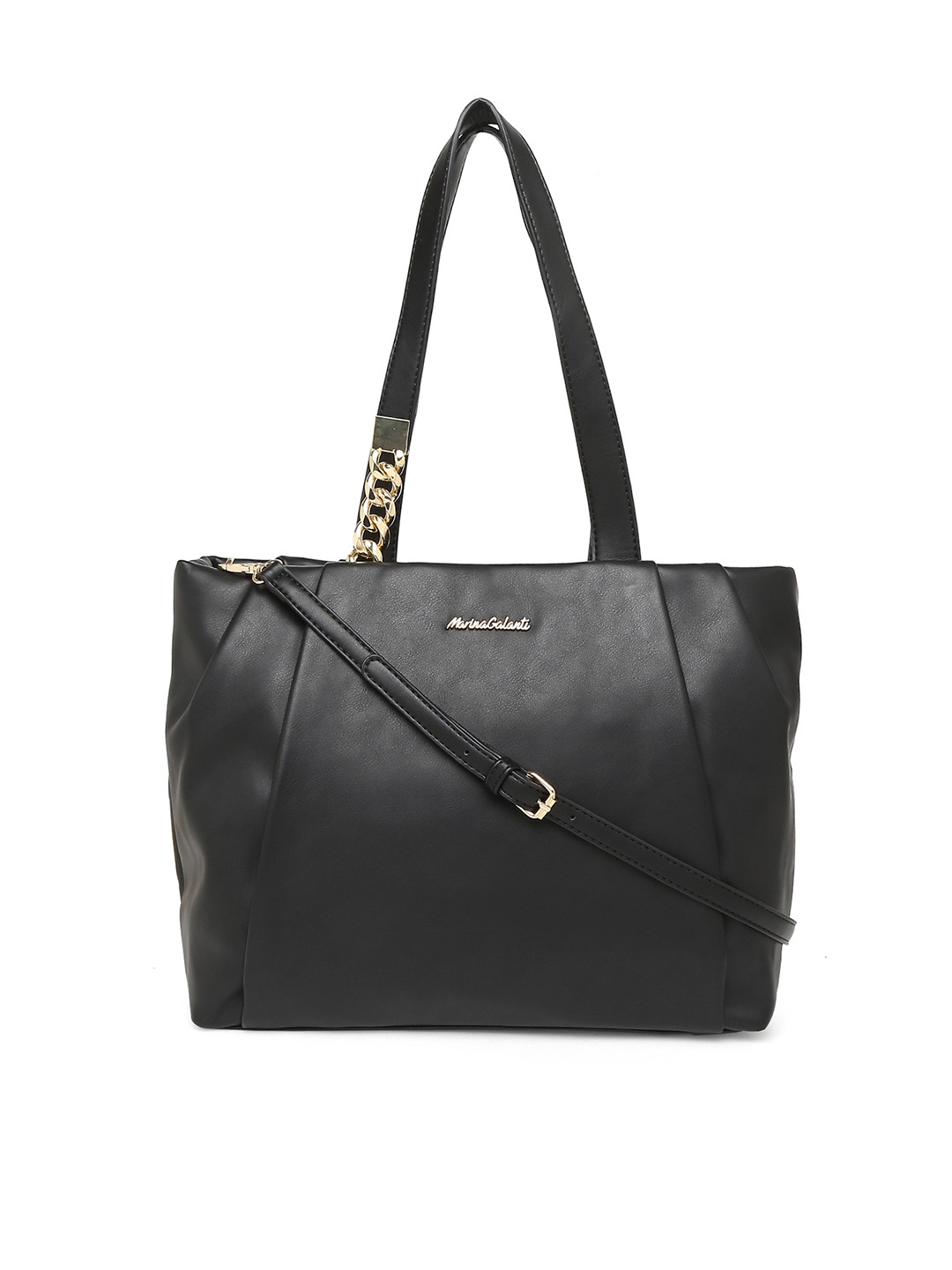 

Marina Galanti Textured Structured Shoulder Bag, Black