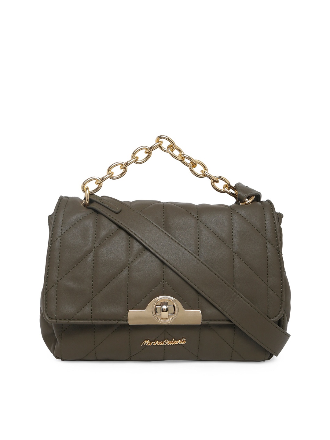 

Marina Galanti Green Textured PU Structured Satchel