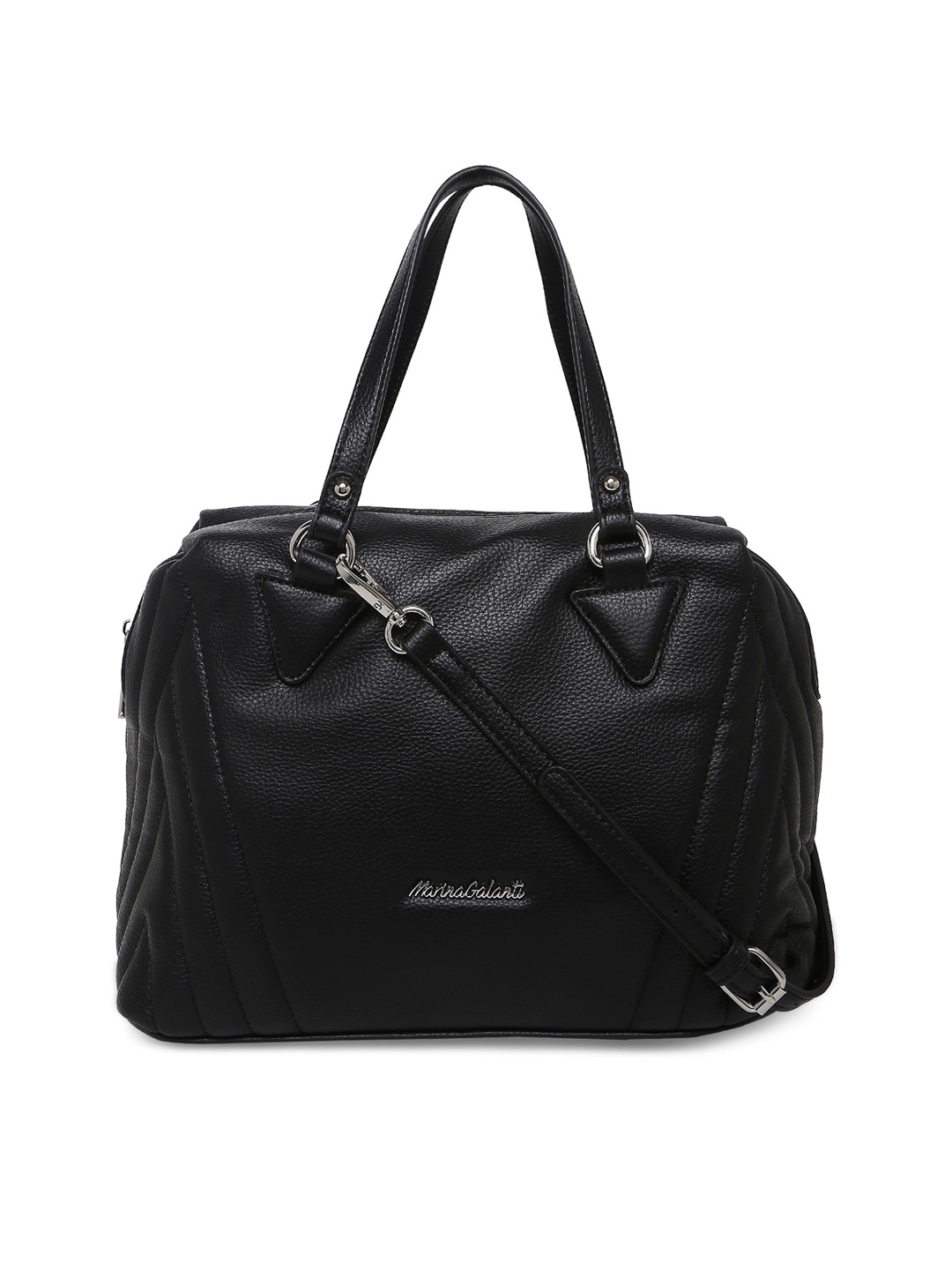 Marina Galanti Structured Handheld Bag With Quilted, Black