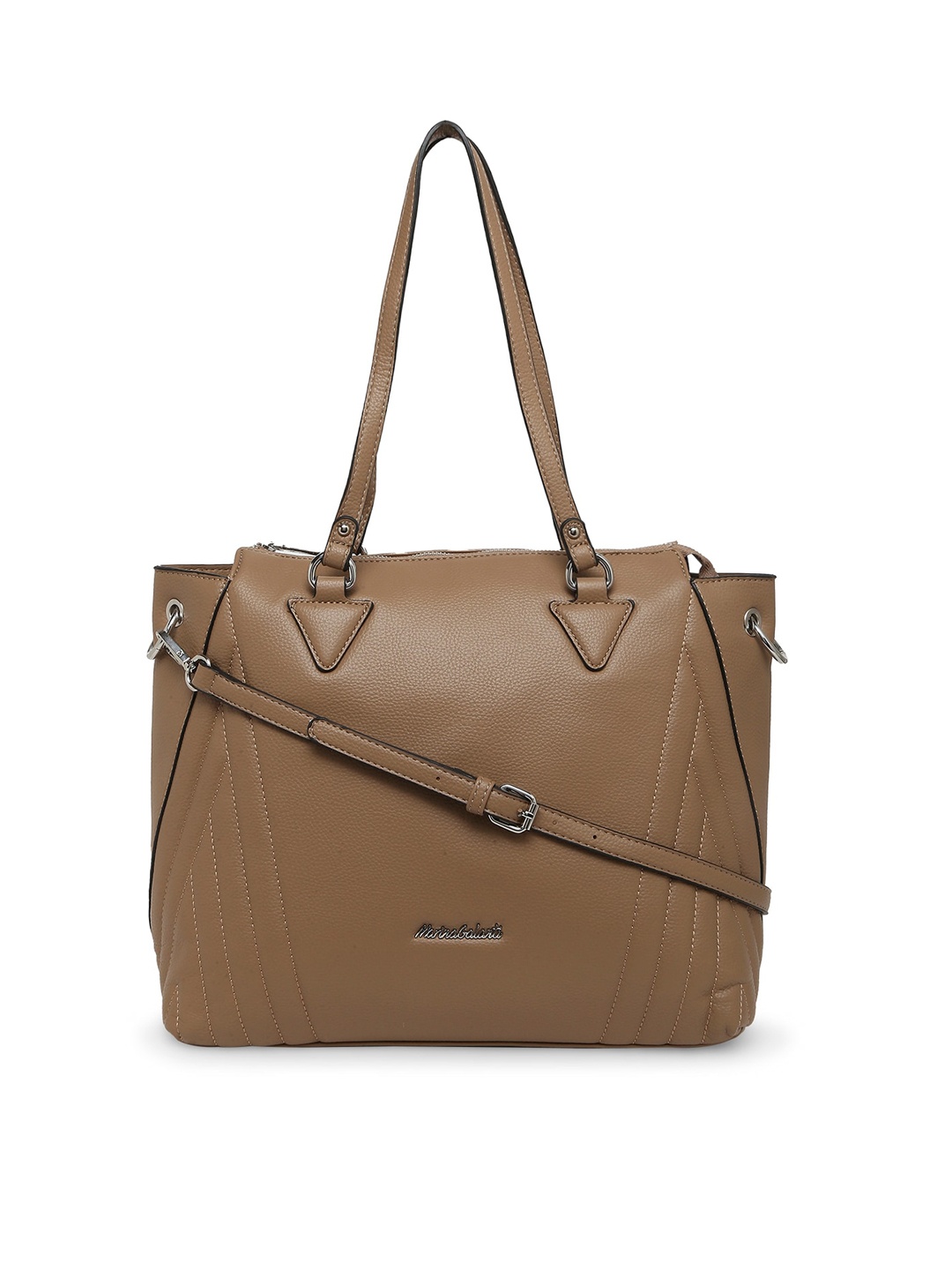 

Marina Galanti Brown PU Structured Handheld Bag