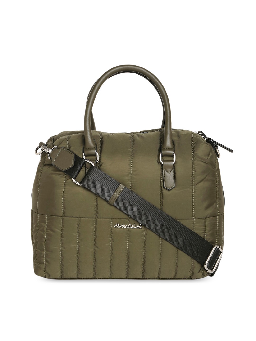 

Marina Galanti Textured Structured Handheld Fabric Bag With Quilted, Green