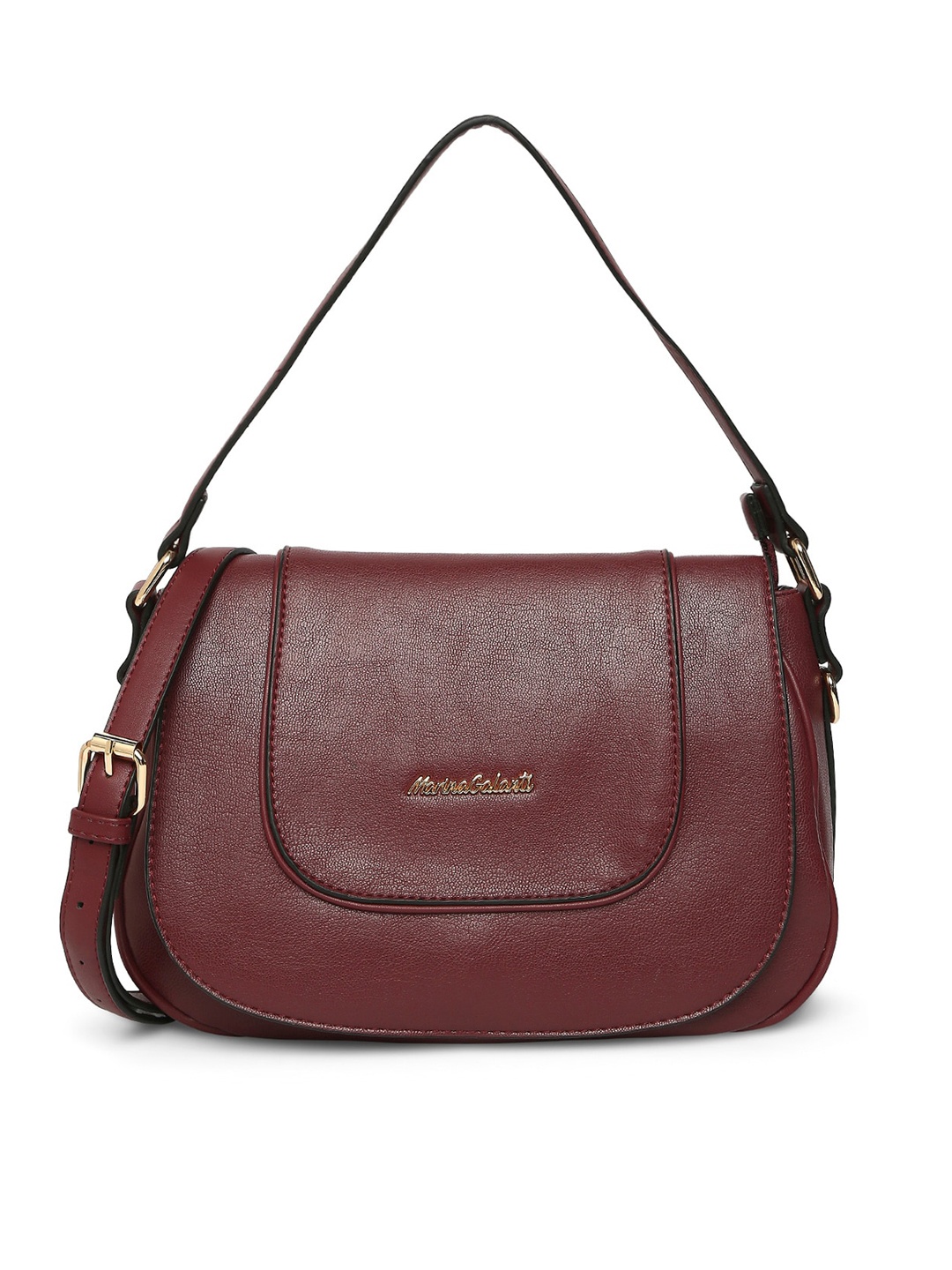 

Marina Galanti Detachable Sling Strap Structured Handheld Bag, Maroon