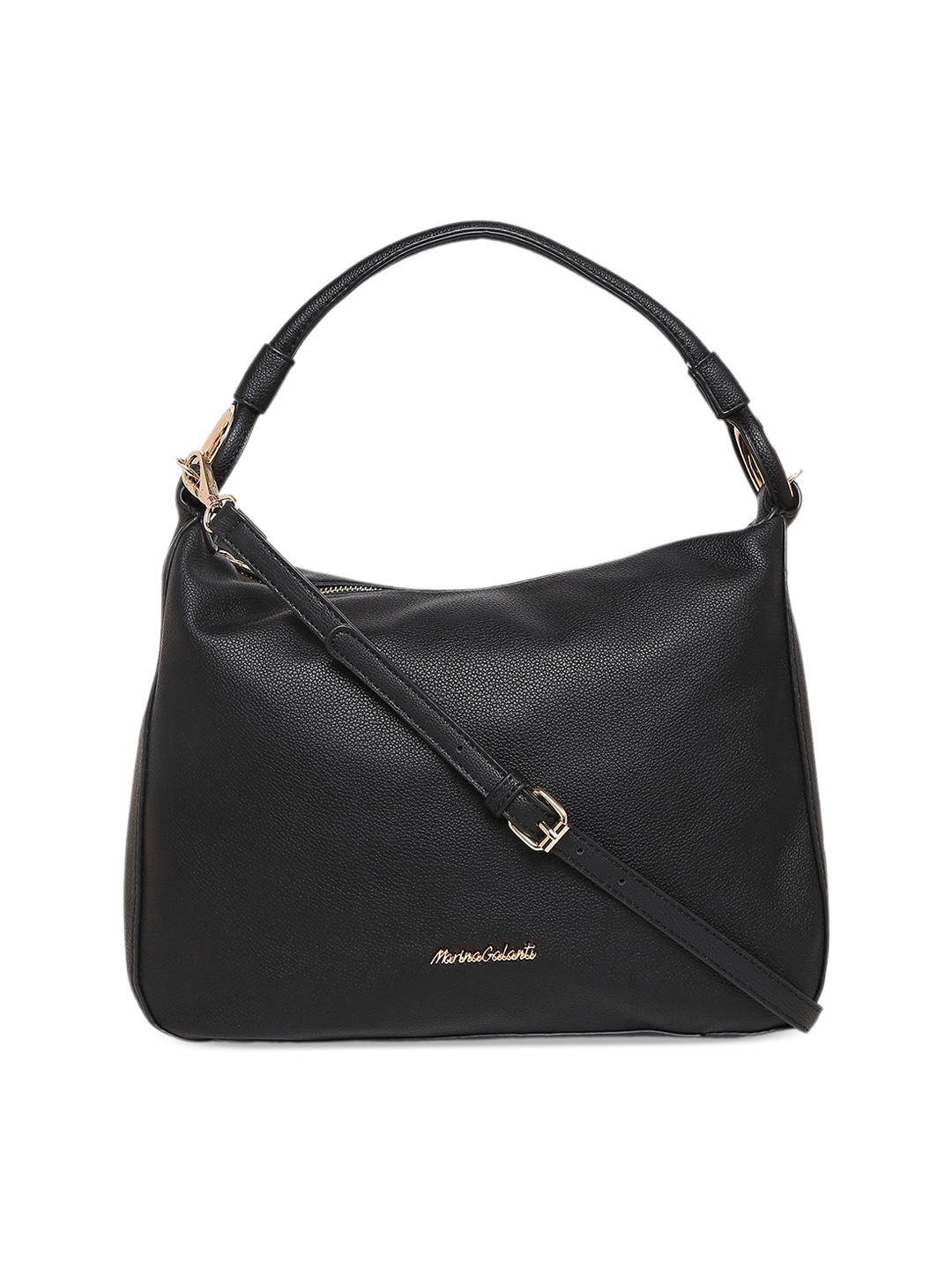 

Marina Galanti Textured Structured Hobo Bag, Black