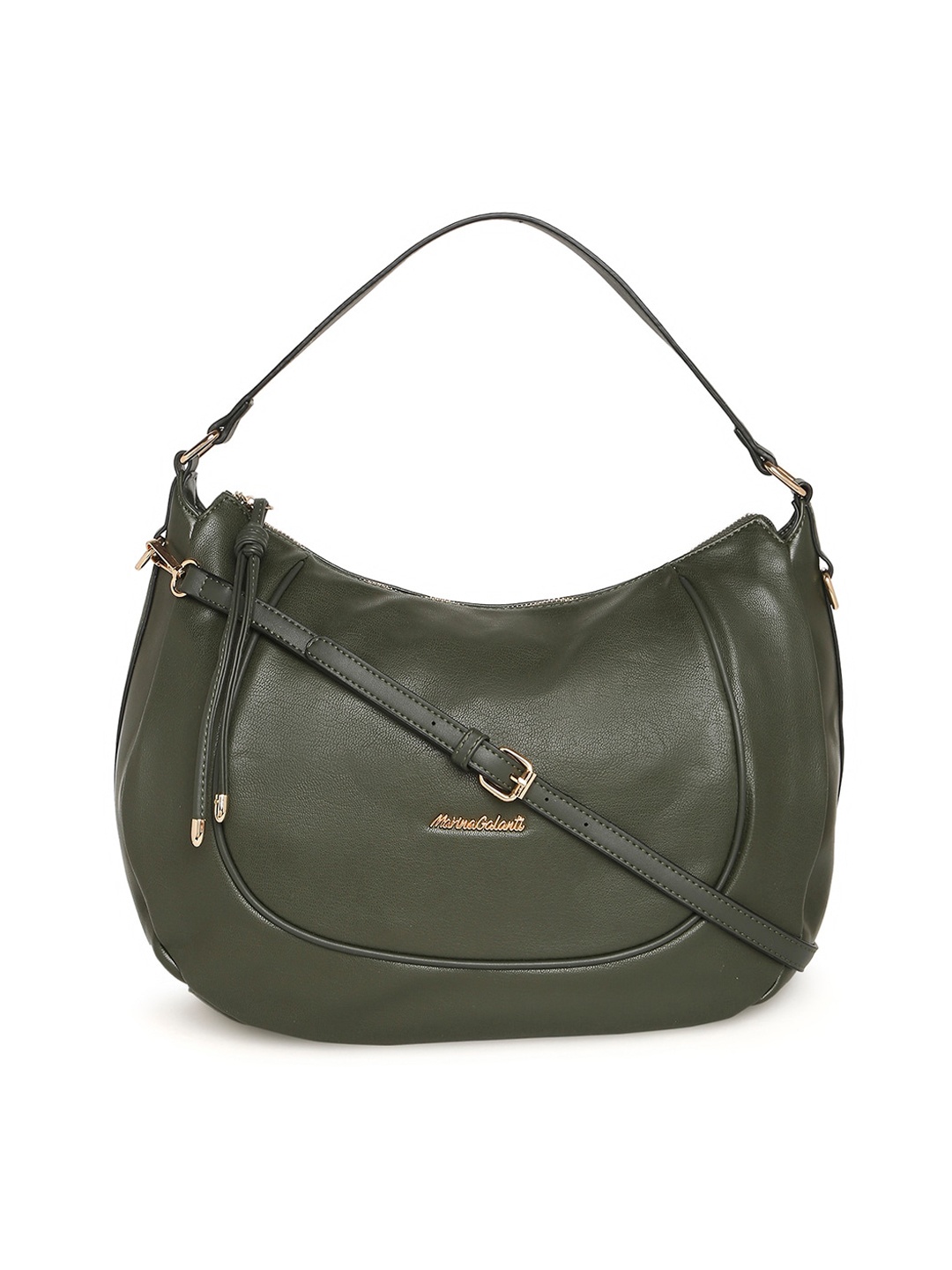 

Marina Galanti Textured Half Moon Hobo Bag, Green