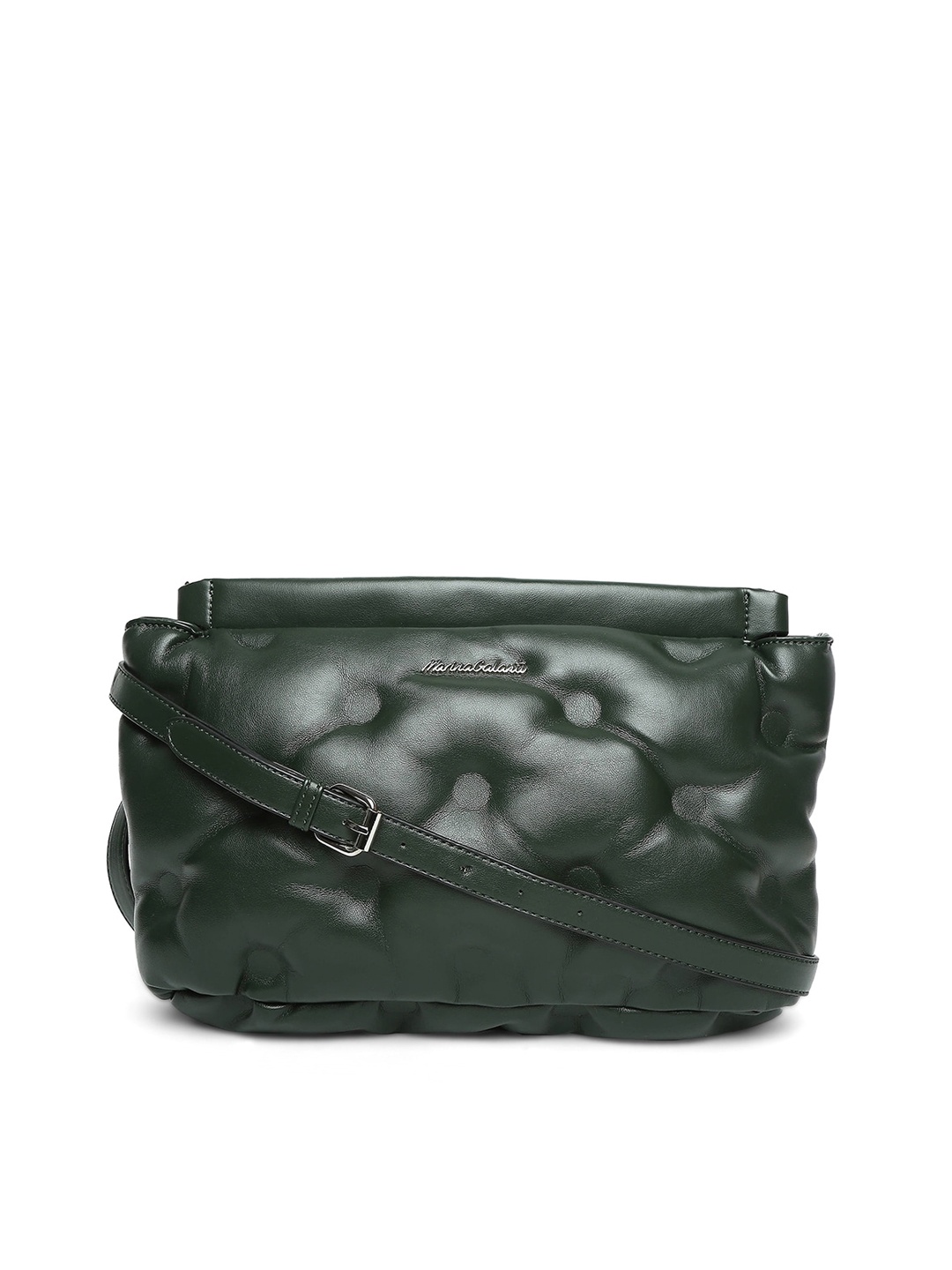 

Marina Galanti Textured Structured Sling Bag With Quilted, Green