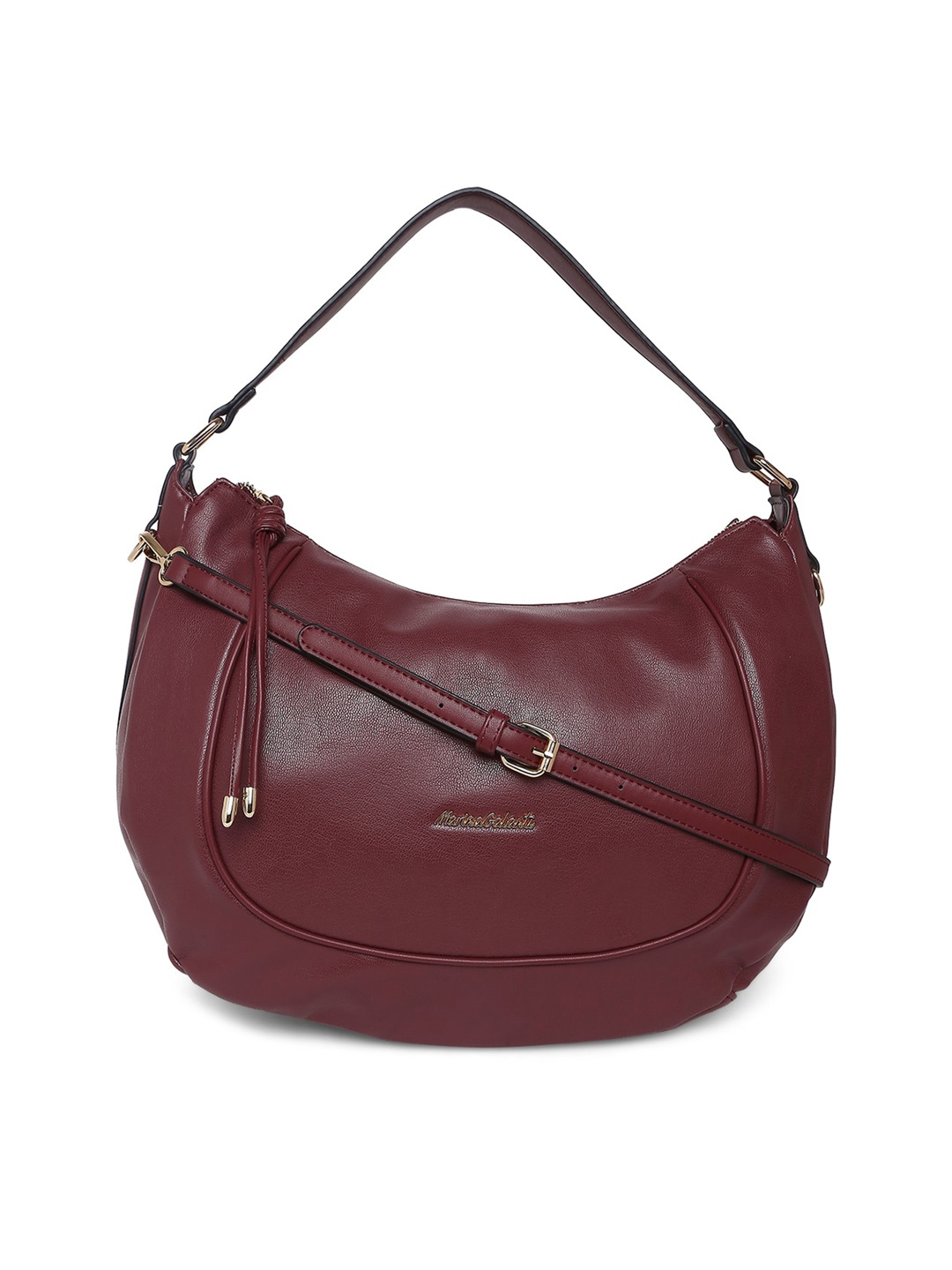 

Marina Galanti Textured Half Moon Hobo Bag, Maroon