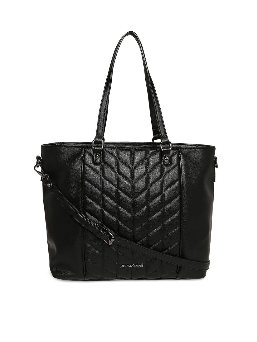 

Marina Galanti Shopper Shoulder Bag with Quilted, Black