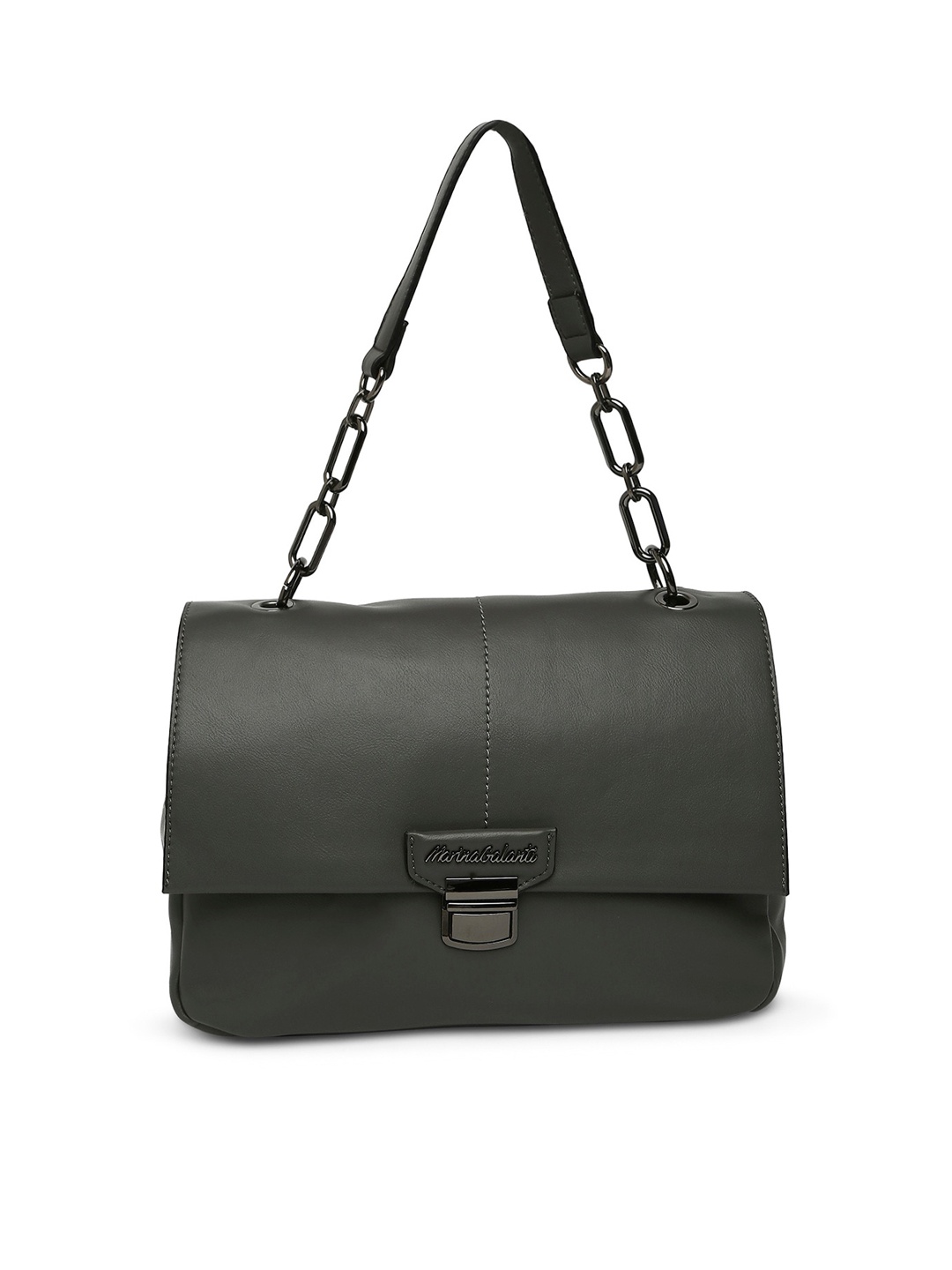 Marina Galanti PU Structured Satchel, Grey