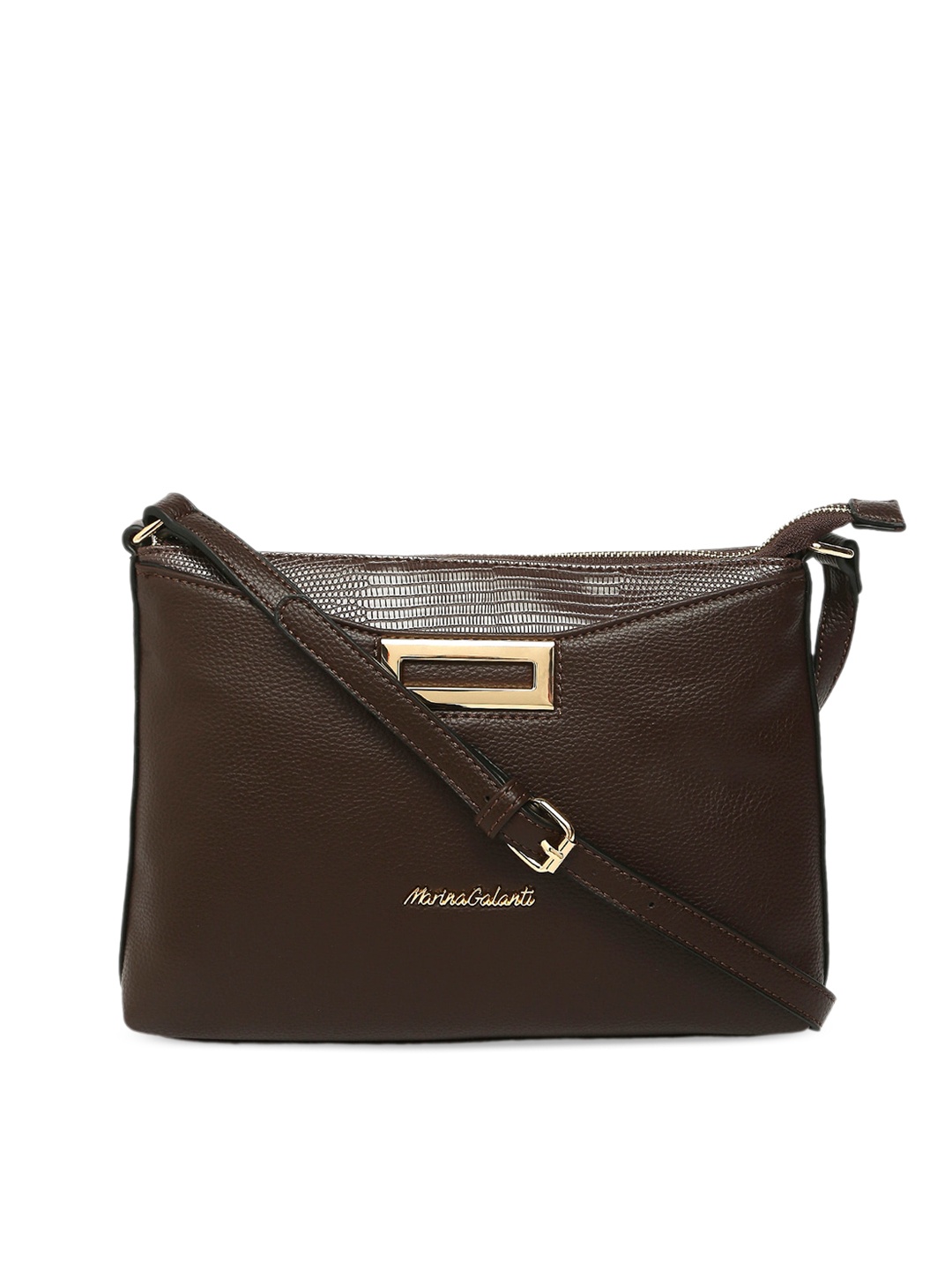 

Marina Galanti PU Structured Sling Bag, Brown