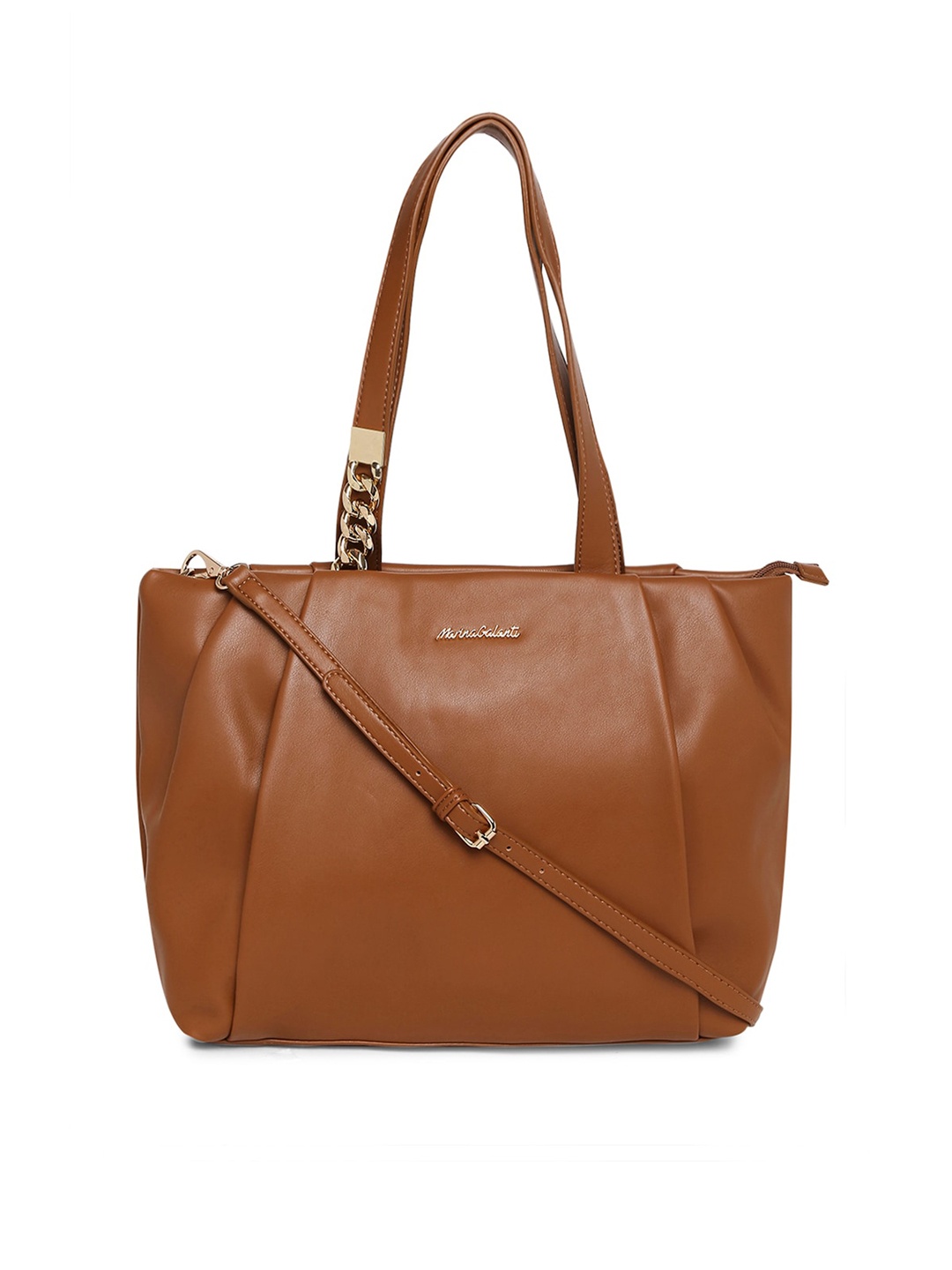 

Marina Galanti PU Structured Shoulder Bag, Brown