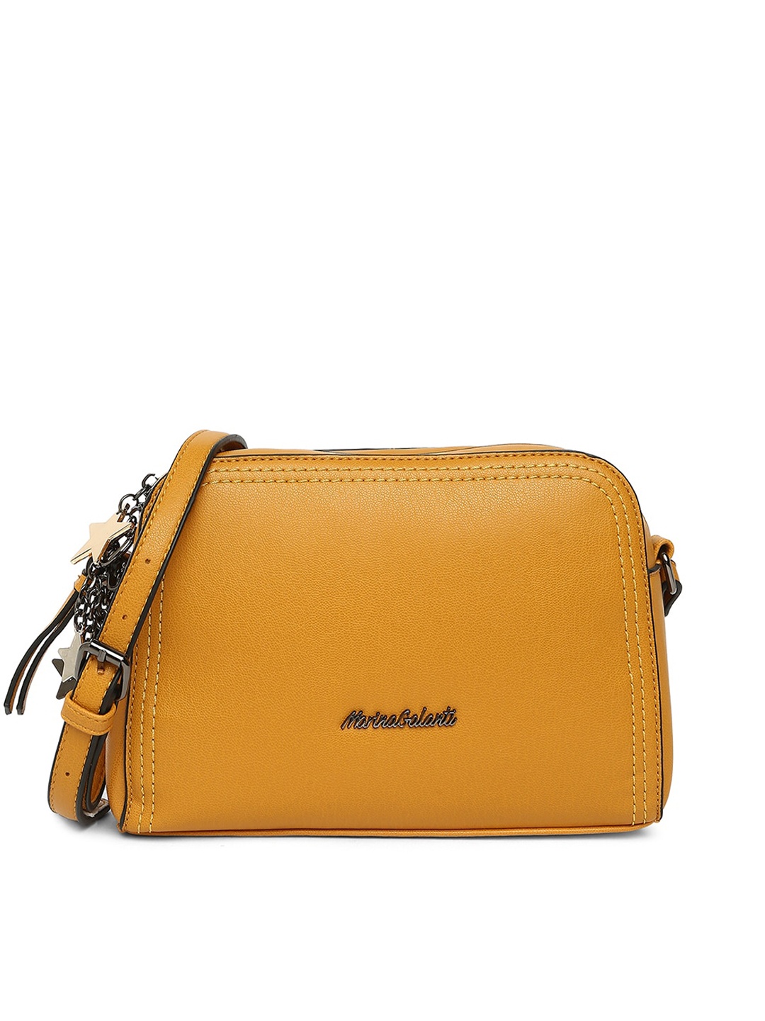 

Marina Galanti Textured Structured Sling Bag, Mustard
