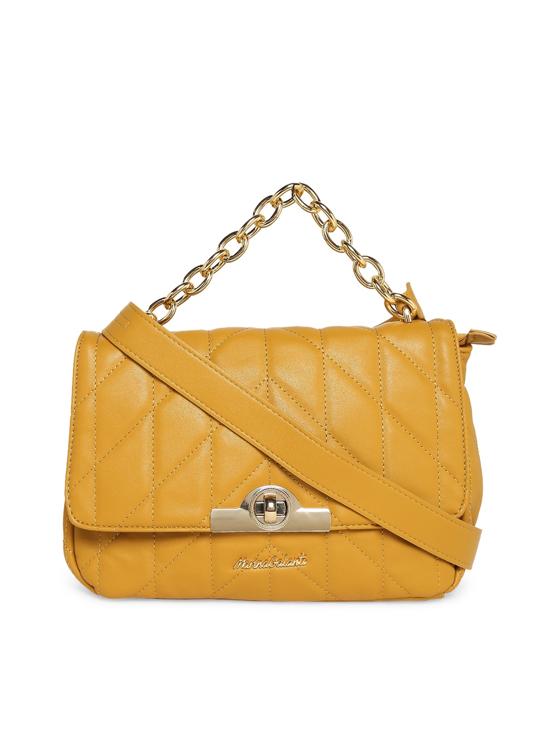 

Marina Galanti Structured Shoulder Bag With Quilted, Yellow