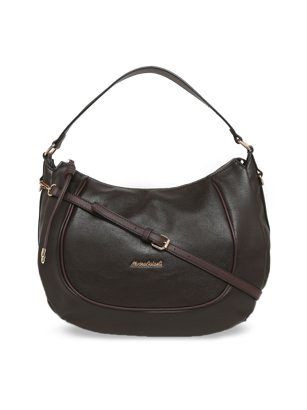 

Marina Galanti Brown PU Bowling Hobo Bag