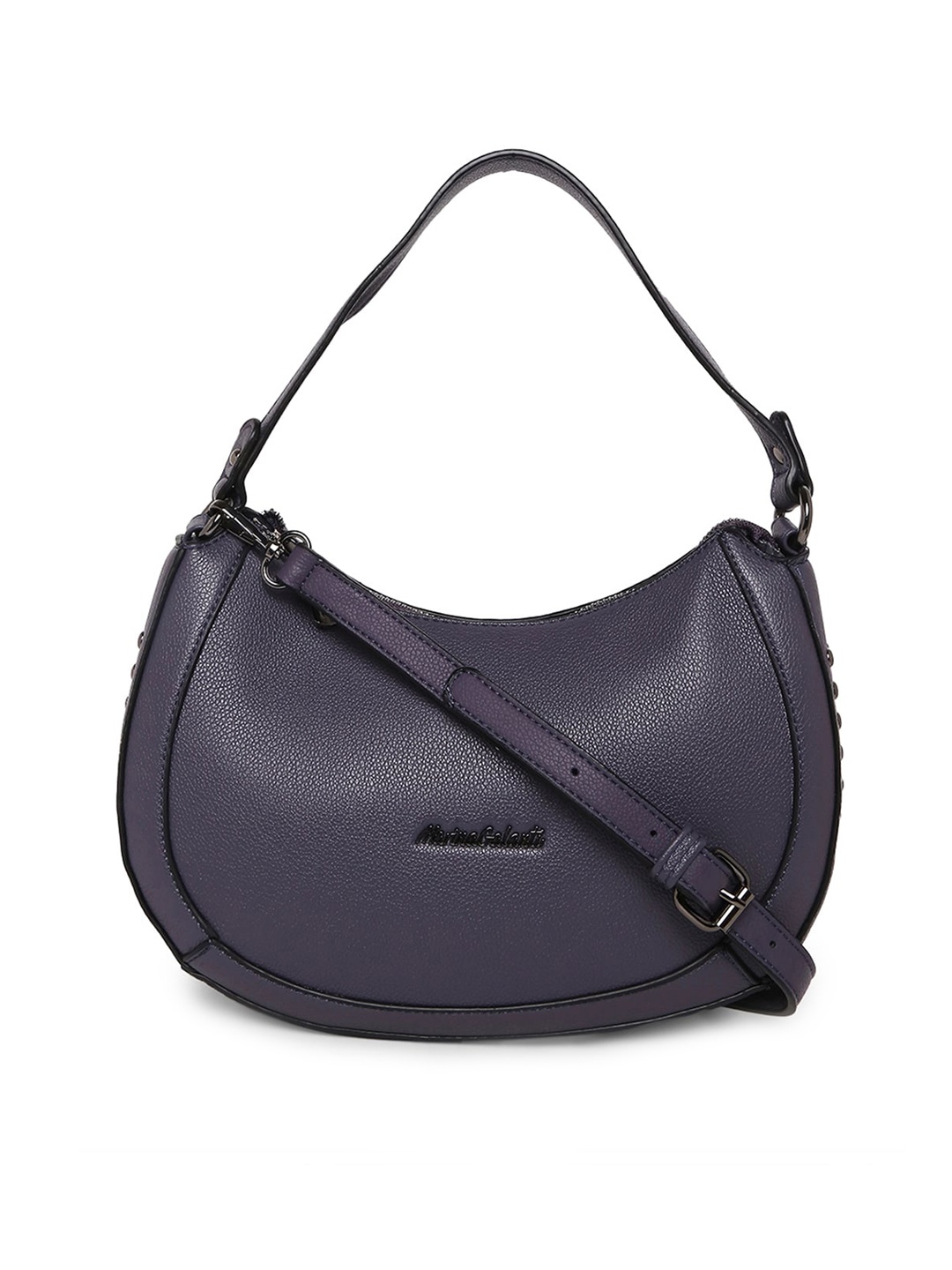 Marina Galanti Textured Half Moon Hobo Bag, Purple
