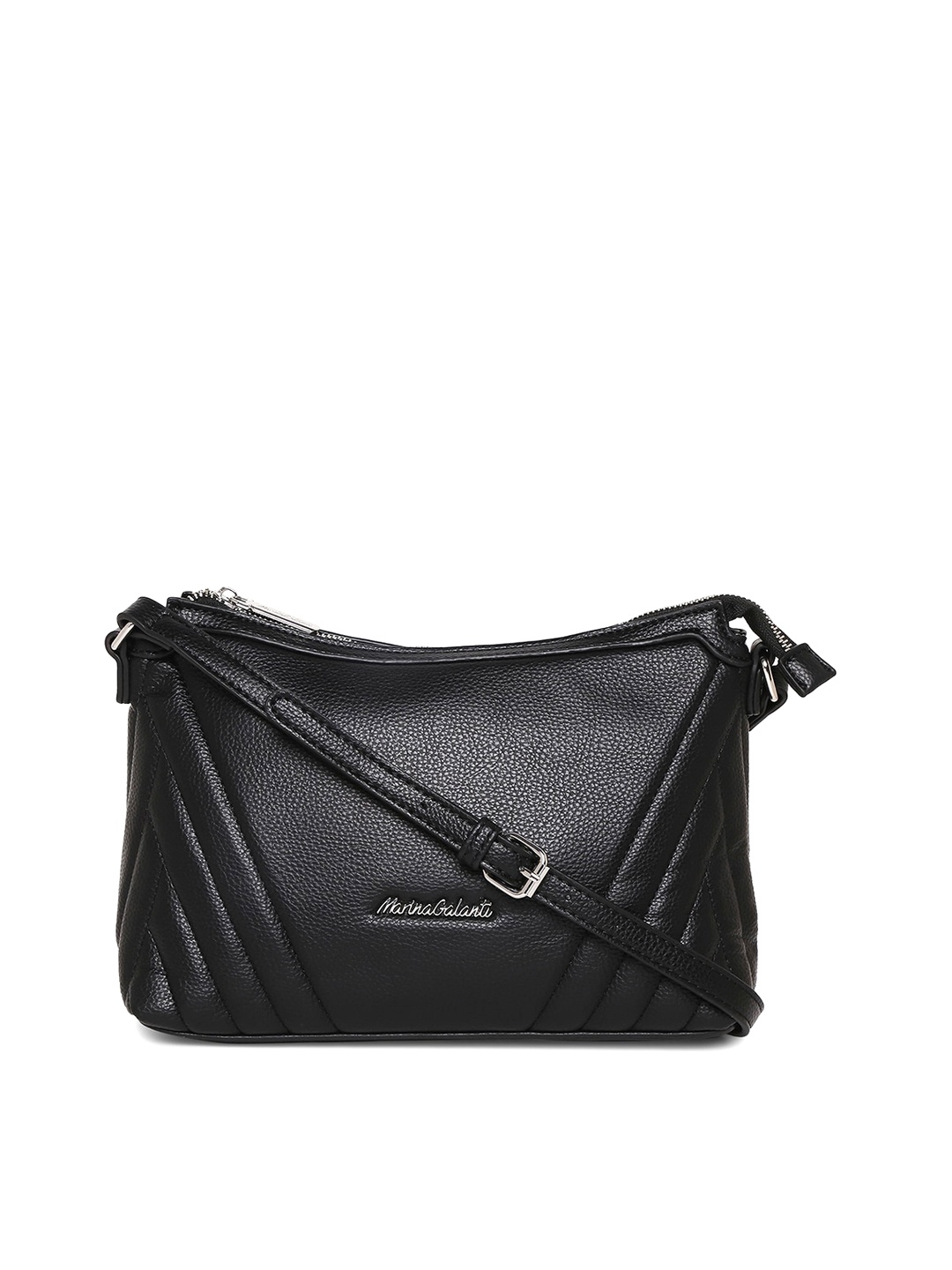 

Marina Galanti Textured Structured Sling Bag, Black
